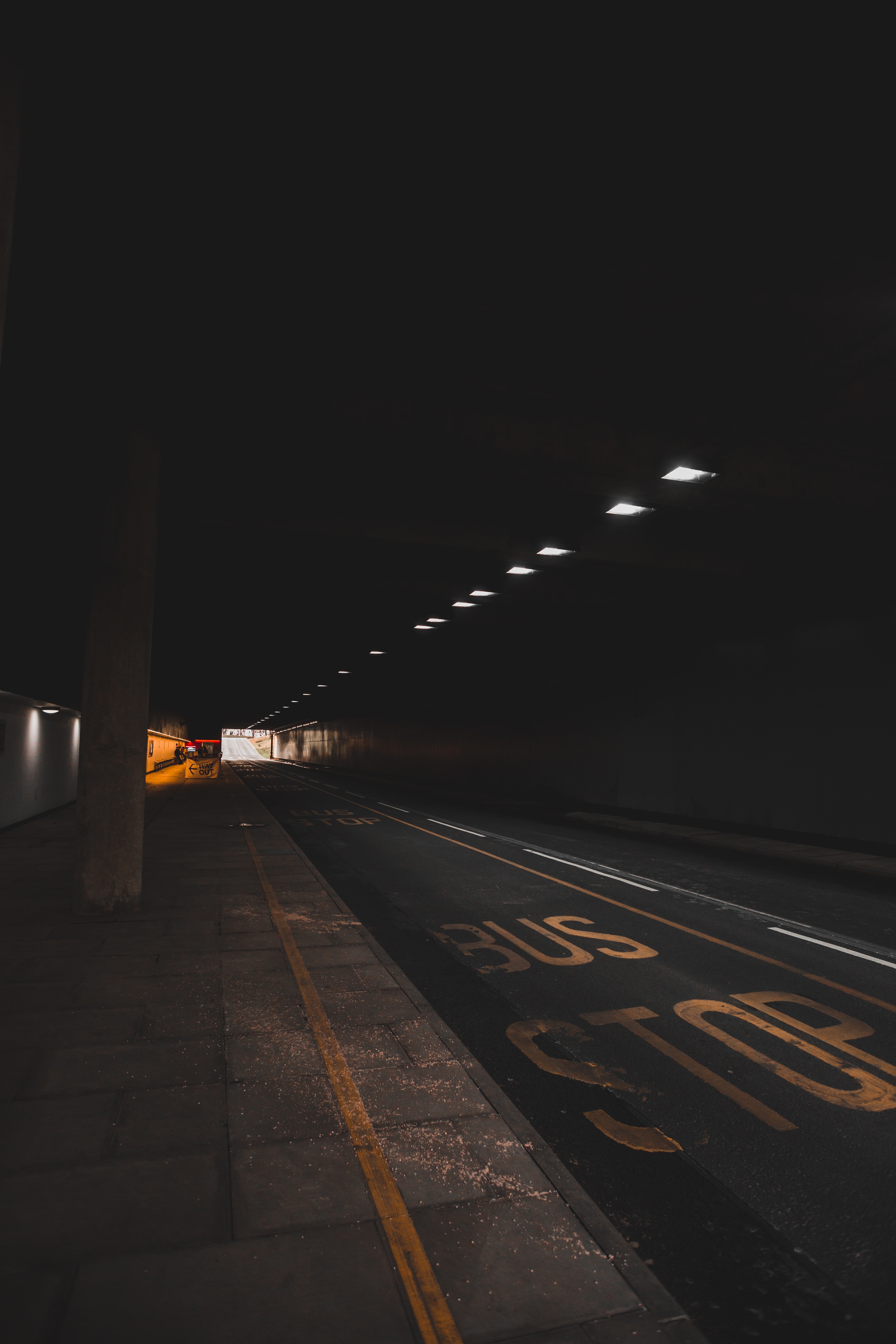 road, tunnel, dark, output, exit 4K