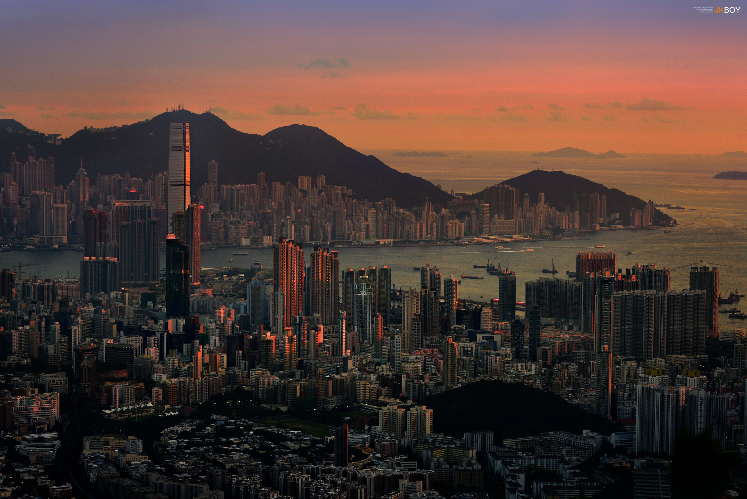 man made, hong kong, china, harbor, landscape, megapolis, sea, sunset, cities HD wallpaper