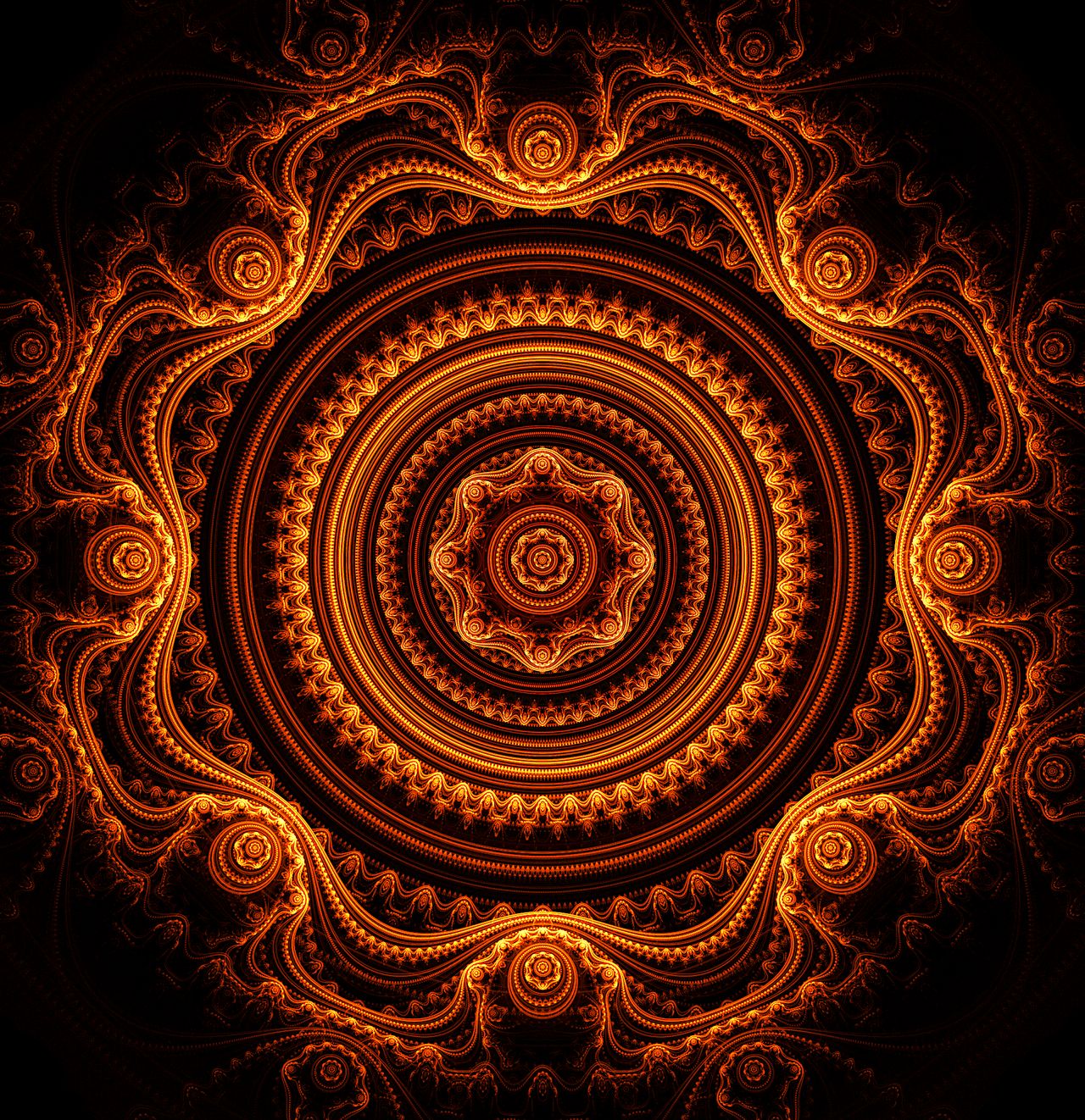 Mobile HD Wallpaper Mandala abstract, pattern, circles, ornament