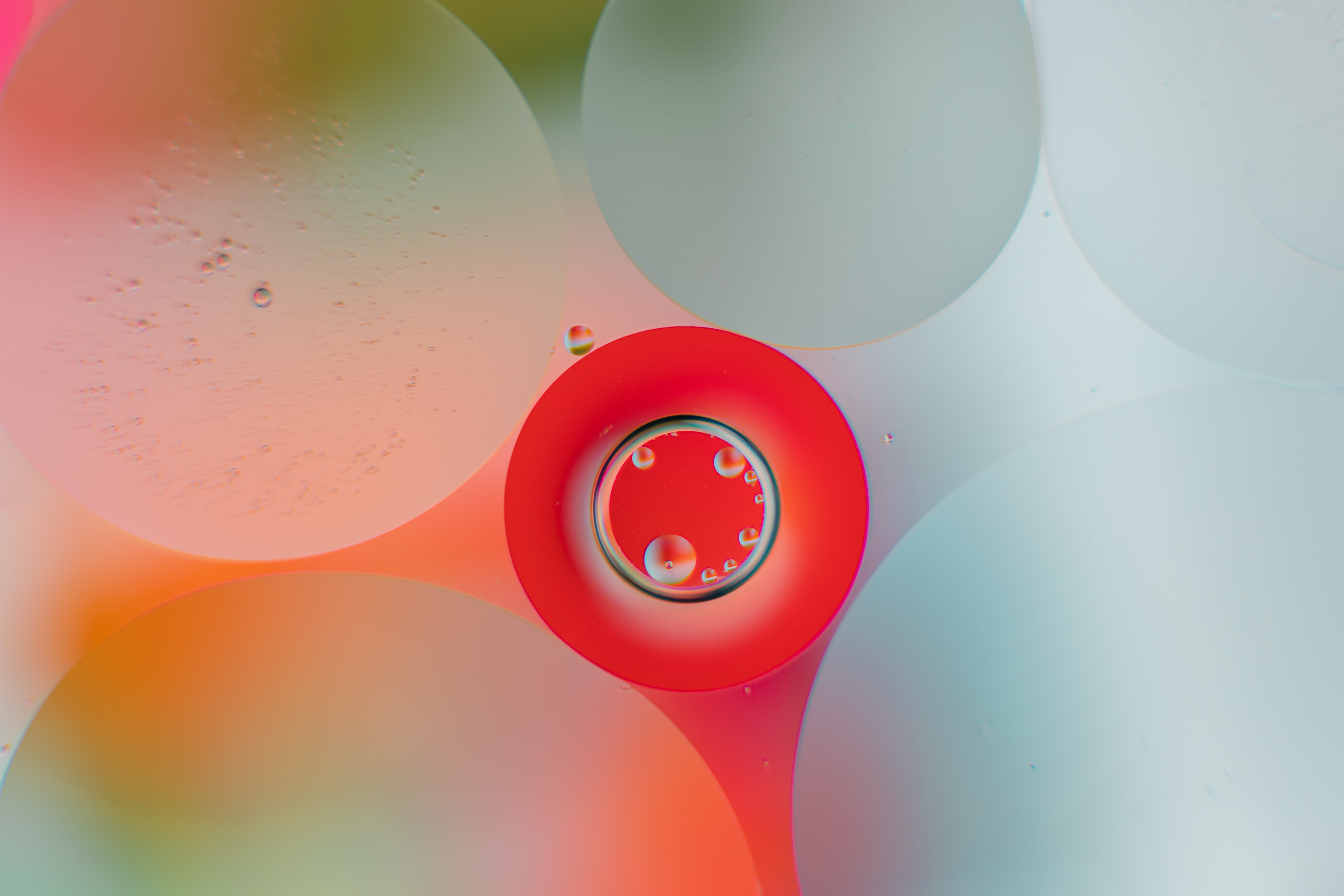 gradient, abstract, water, bubbles, circles