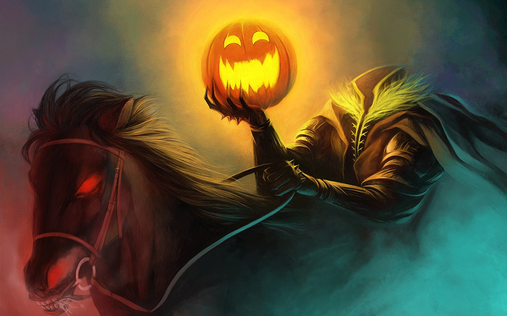 Creepy halloween, dark, holiday, jack o' lantern 8k Backgrounds
