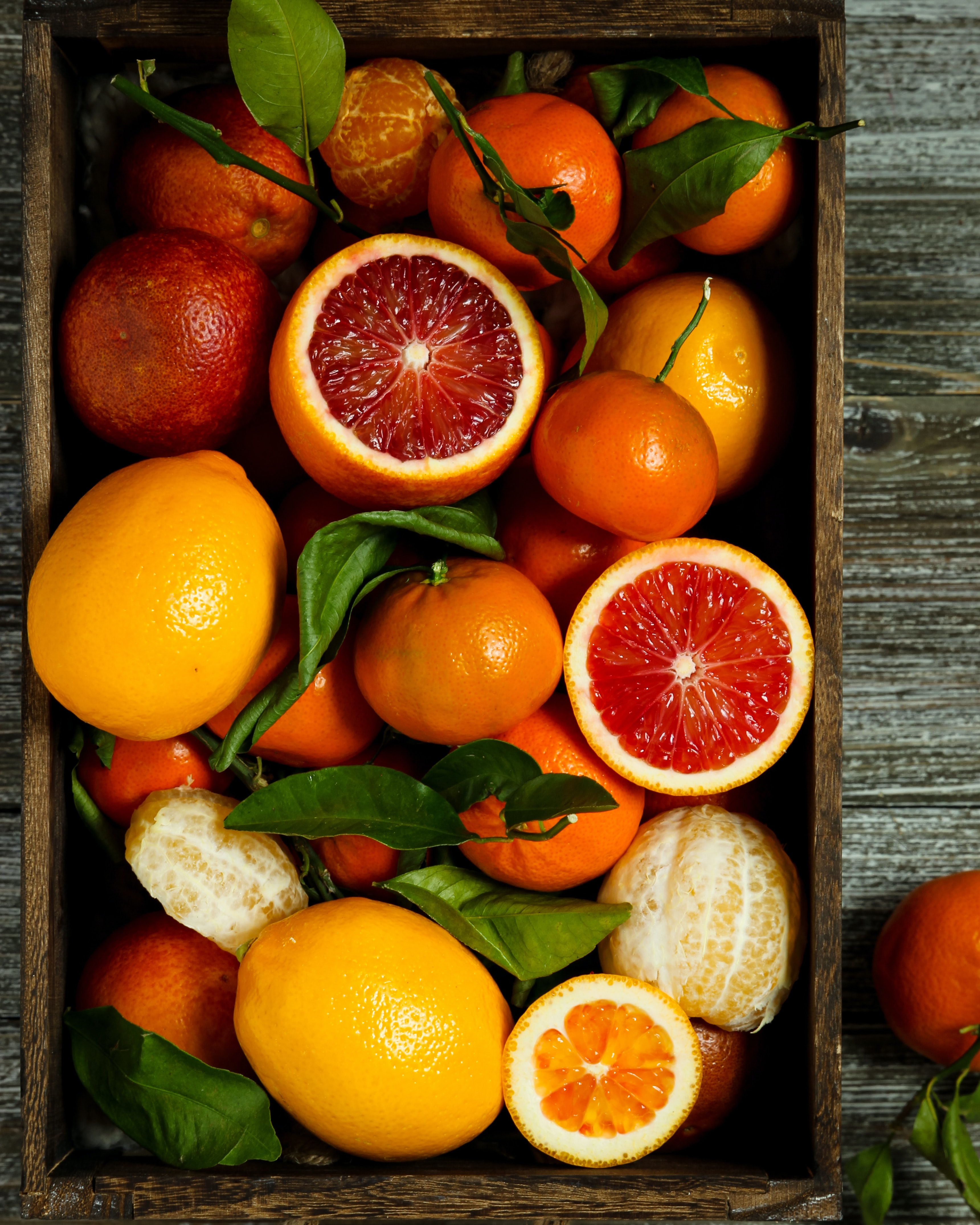 Wallpaper for mobile devices fruits, oranges, grapefruit, basket