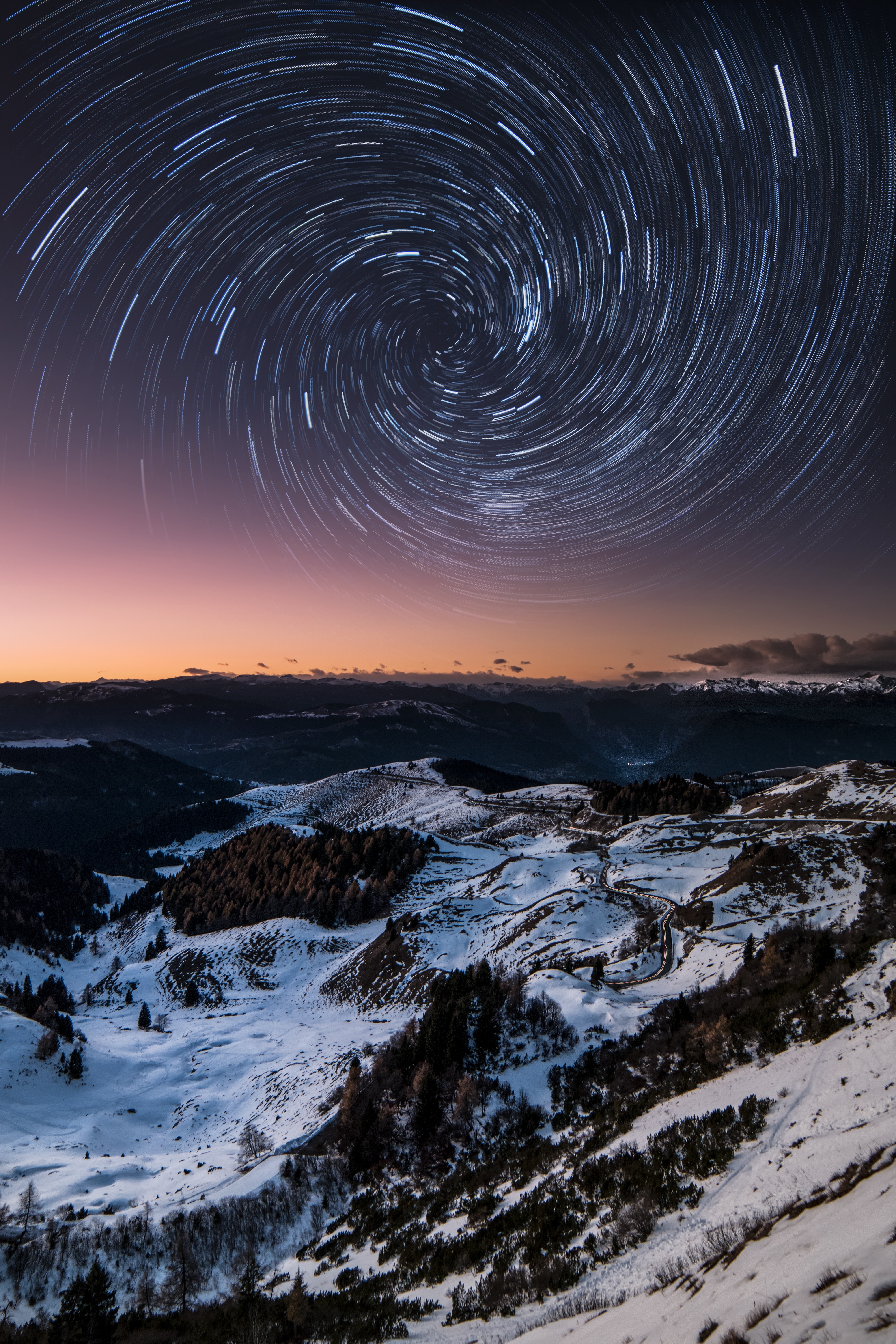 vertex, nature, mountains, night, italy, top, starry sky, dolomites High Definition image