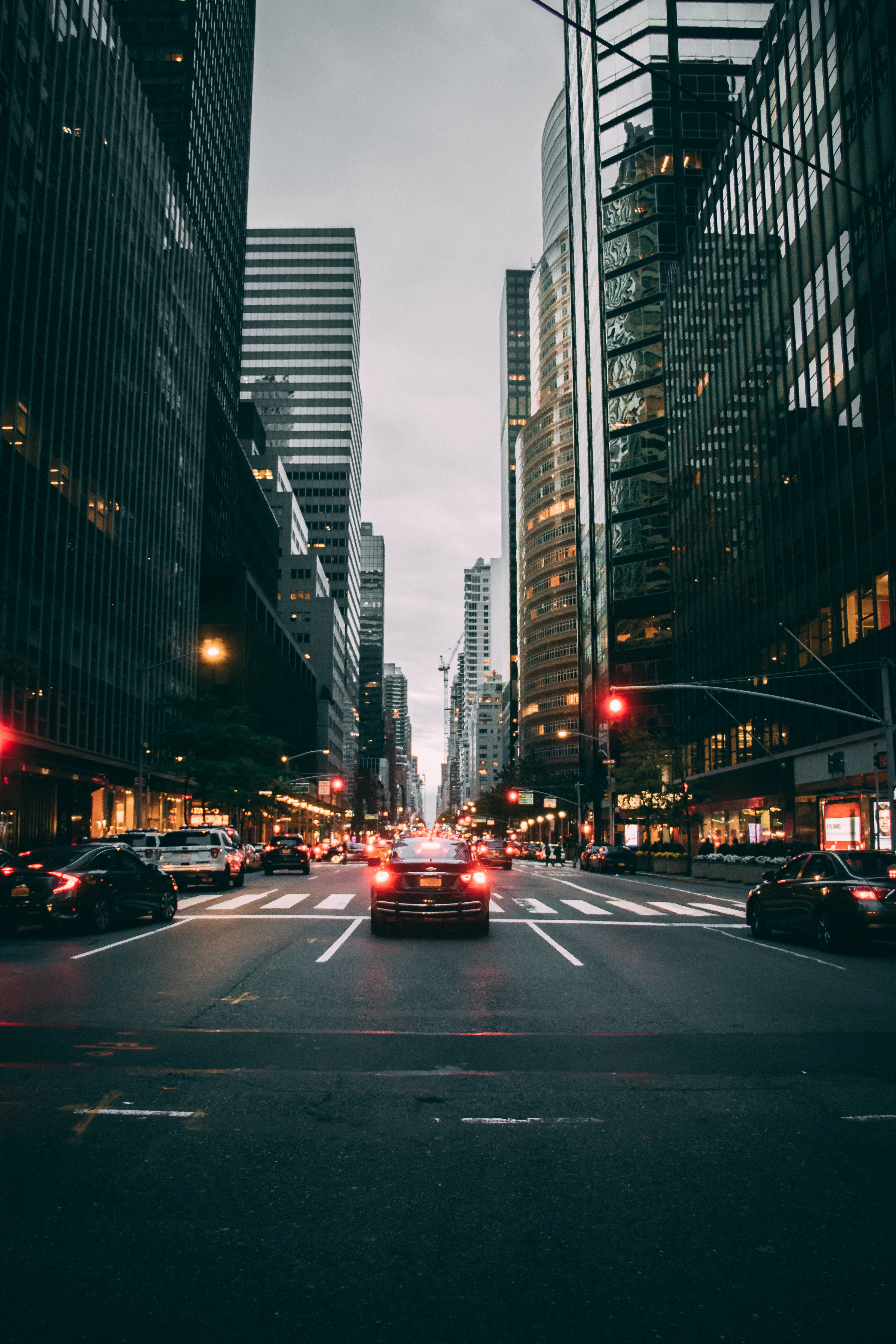 Road cars, new york, building, cities Desktop FHD