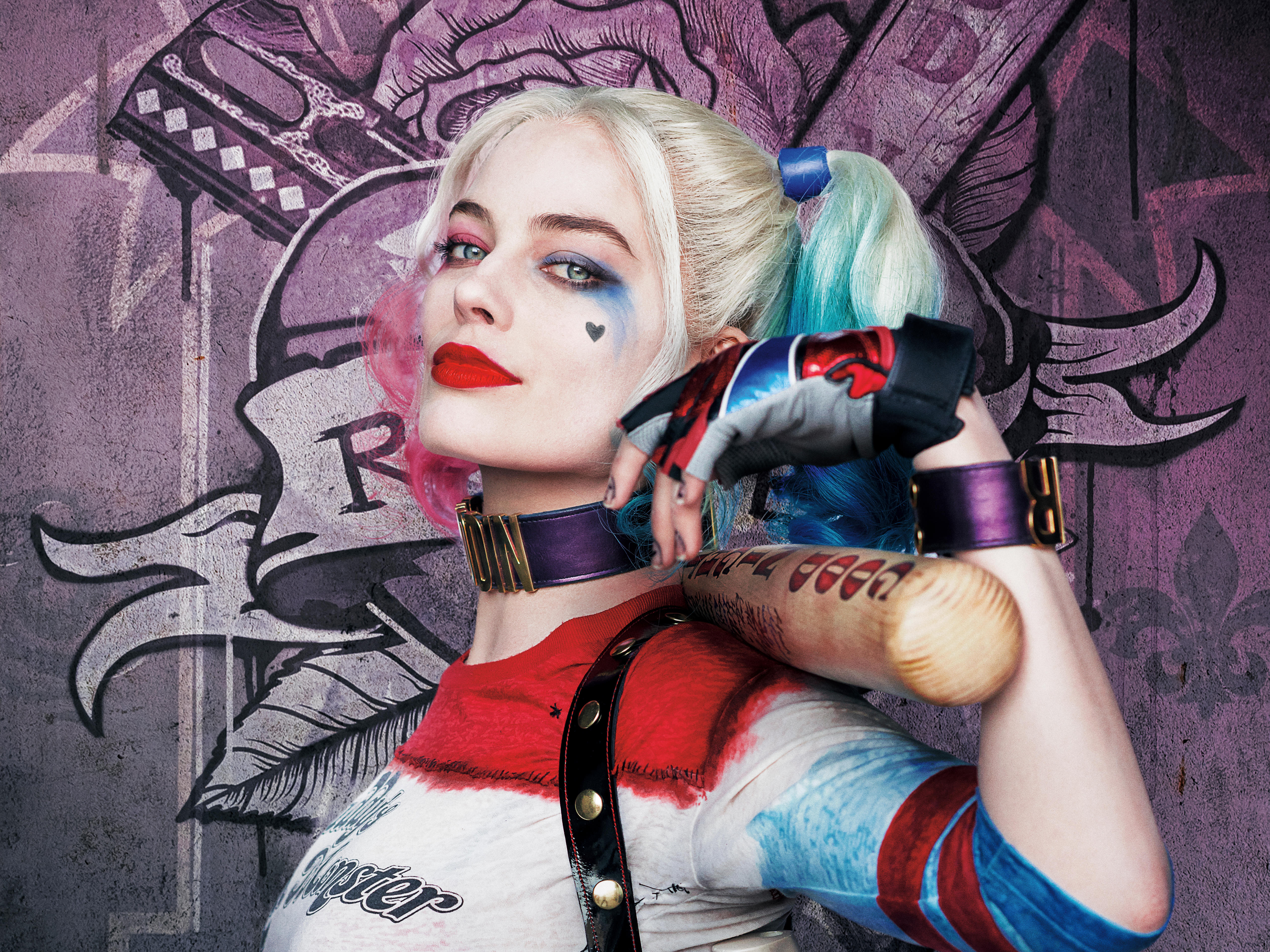 Free HD margot robbie, movie, suicide squad, harley quinn, harleen quinzel, dc comics, two toned hair