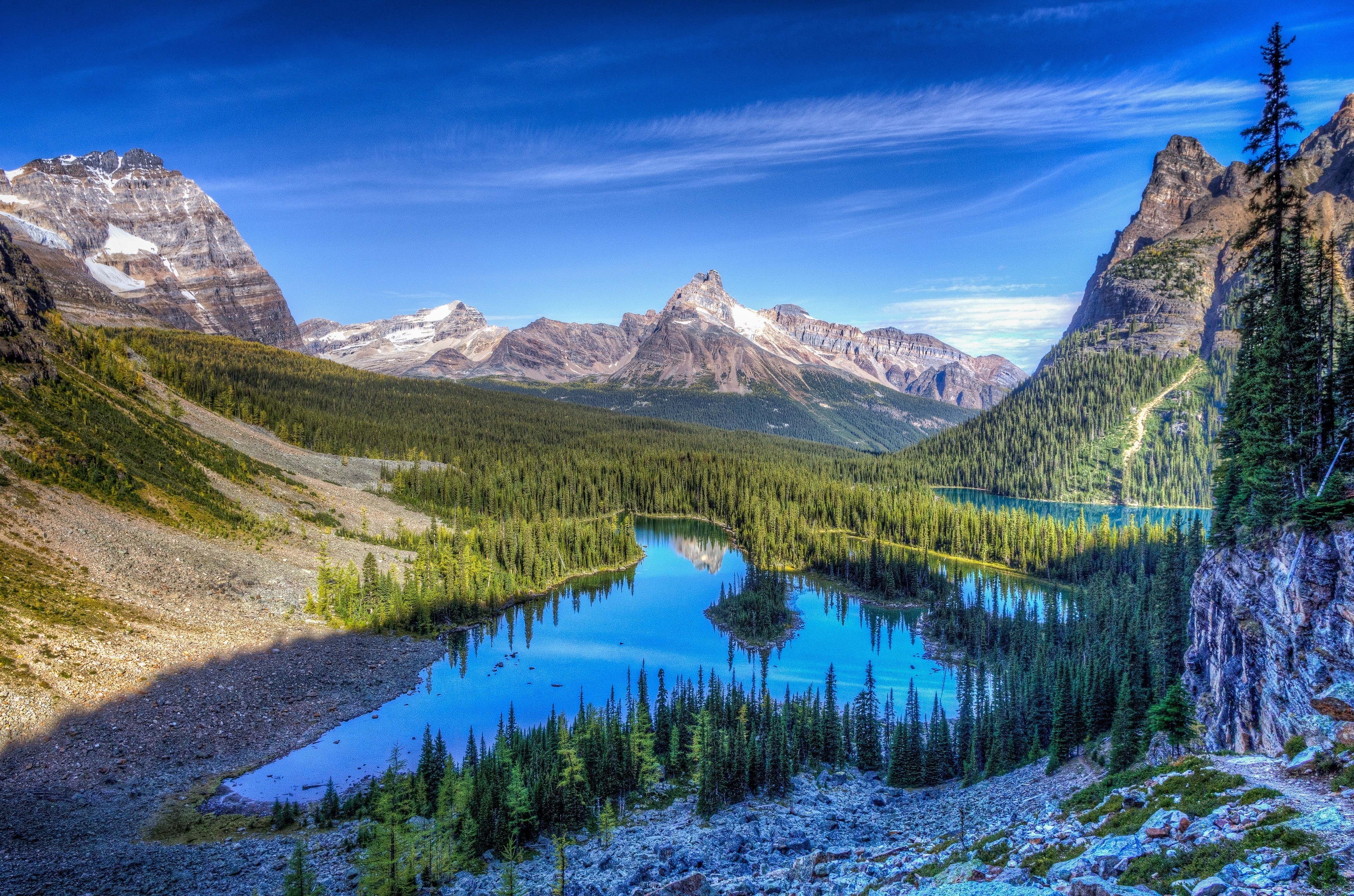 Descargar fondo de pantalla gratis 56670: paisaje, naturaleza, montañas, lagos fondo de pantalla para teléfono móvil