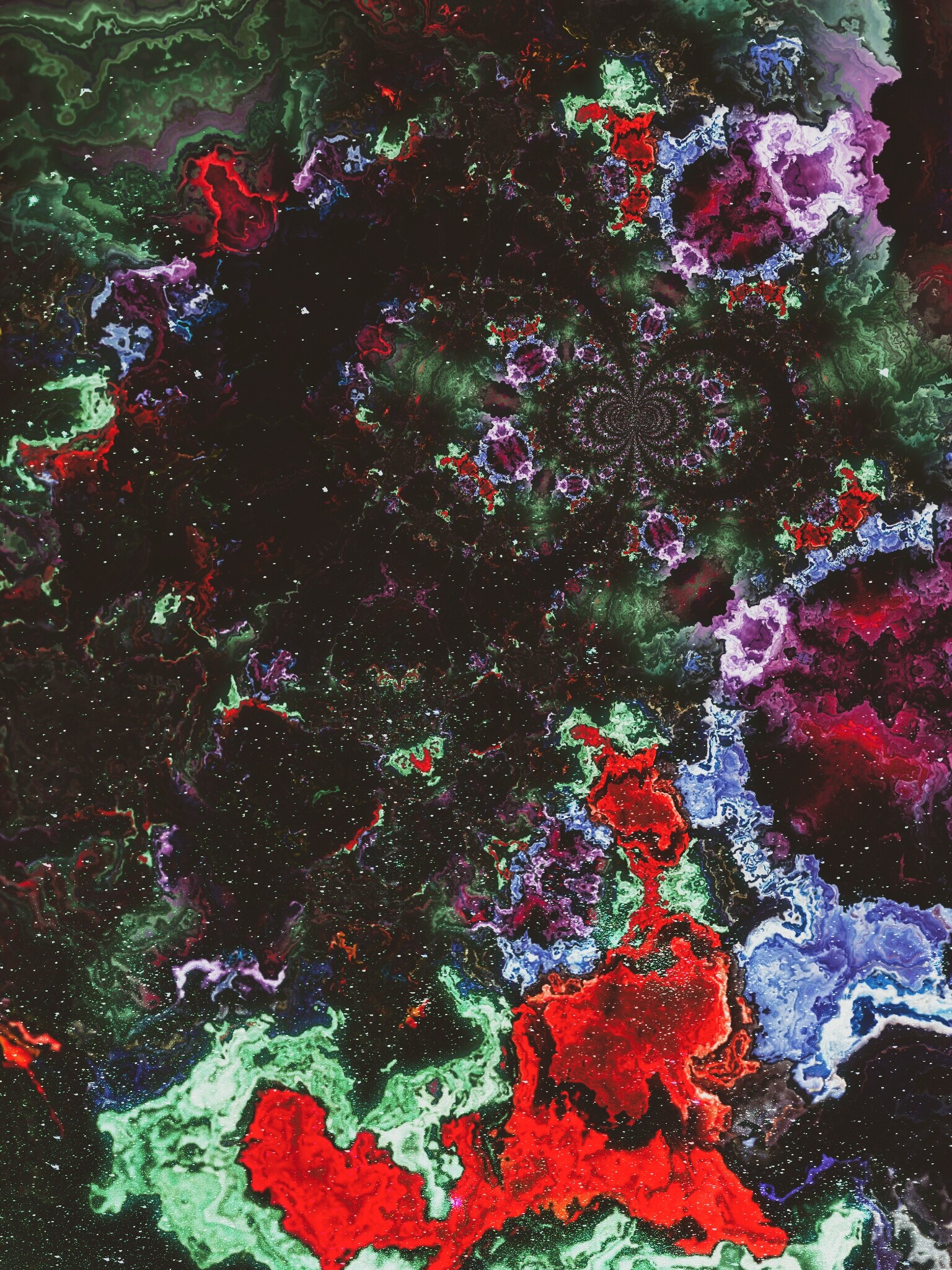 Cool HD Wallpaper multicolored, abstract, motley, liquid