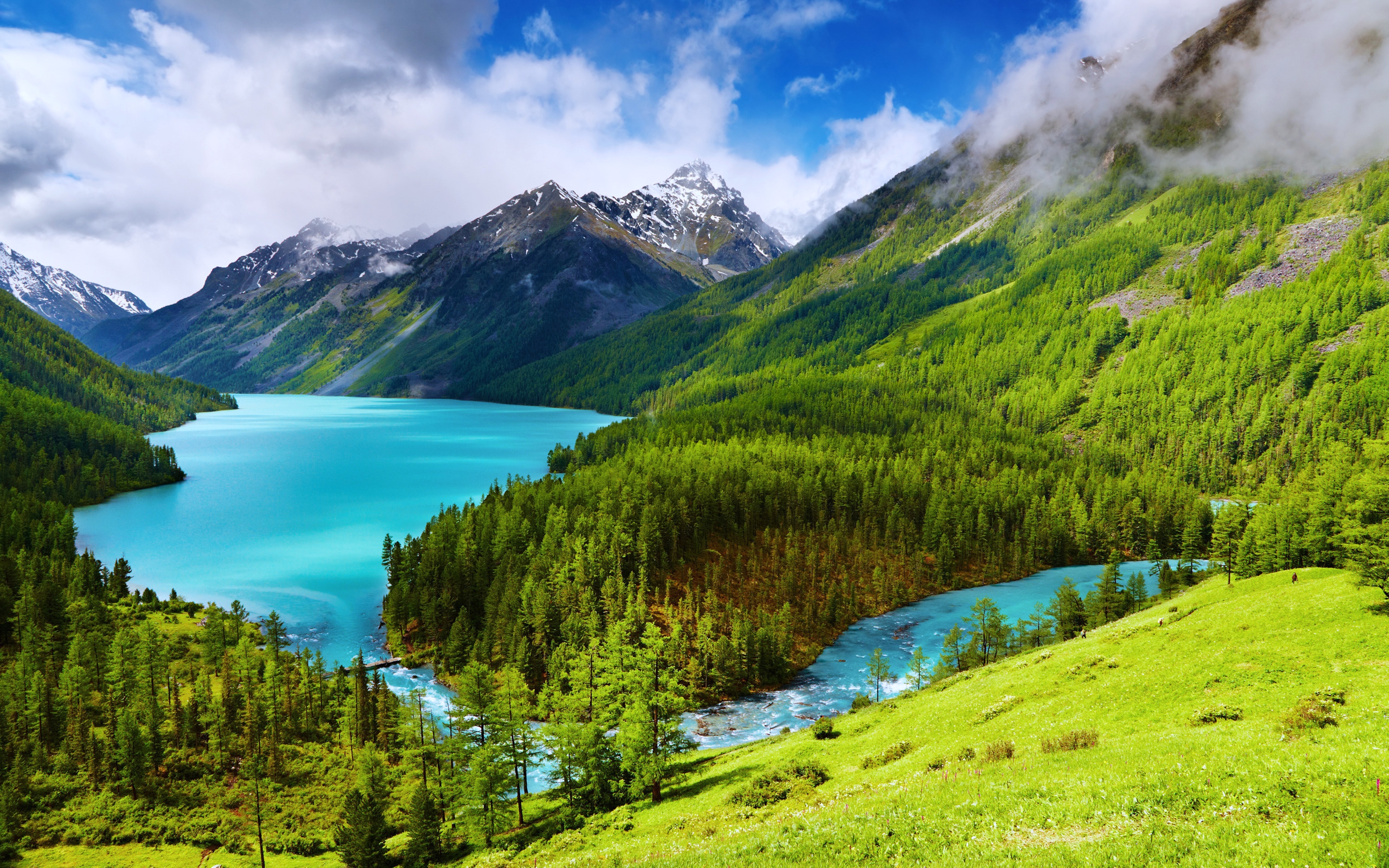 HD desktop wallpaper: Landscape, Nature, Mountain, Lake, Forest, Earth,  Hill download free picture #1495749