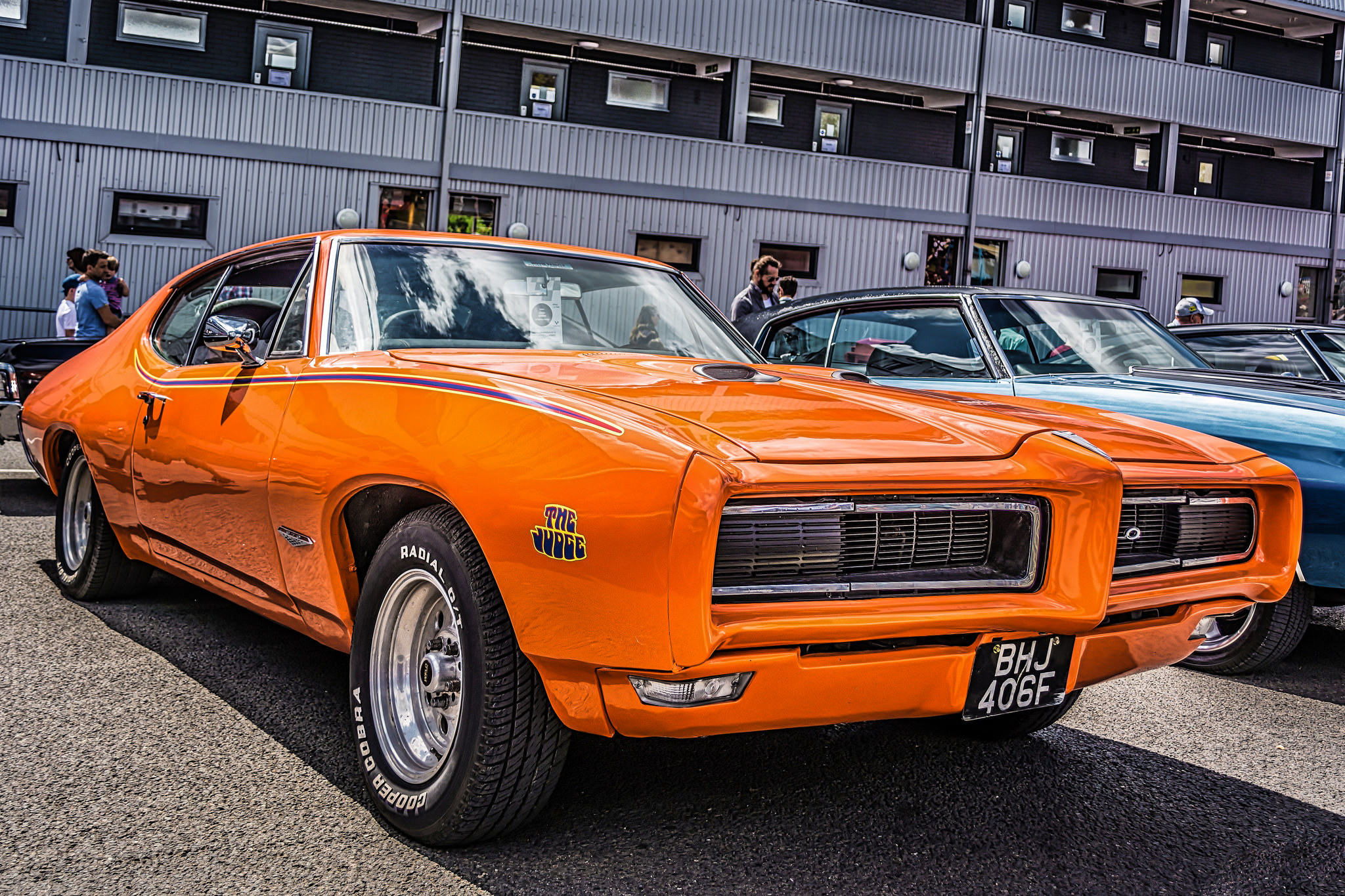 51475 Bild herunterladen pontiac, cars, orange, stoßstange, gto, 1968 - Hintergrundbilder und Bildschirmschoner kostenlos