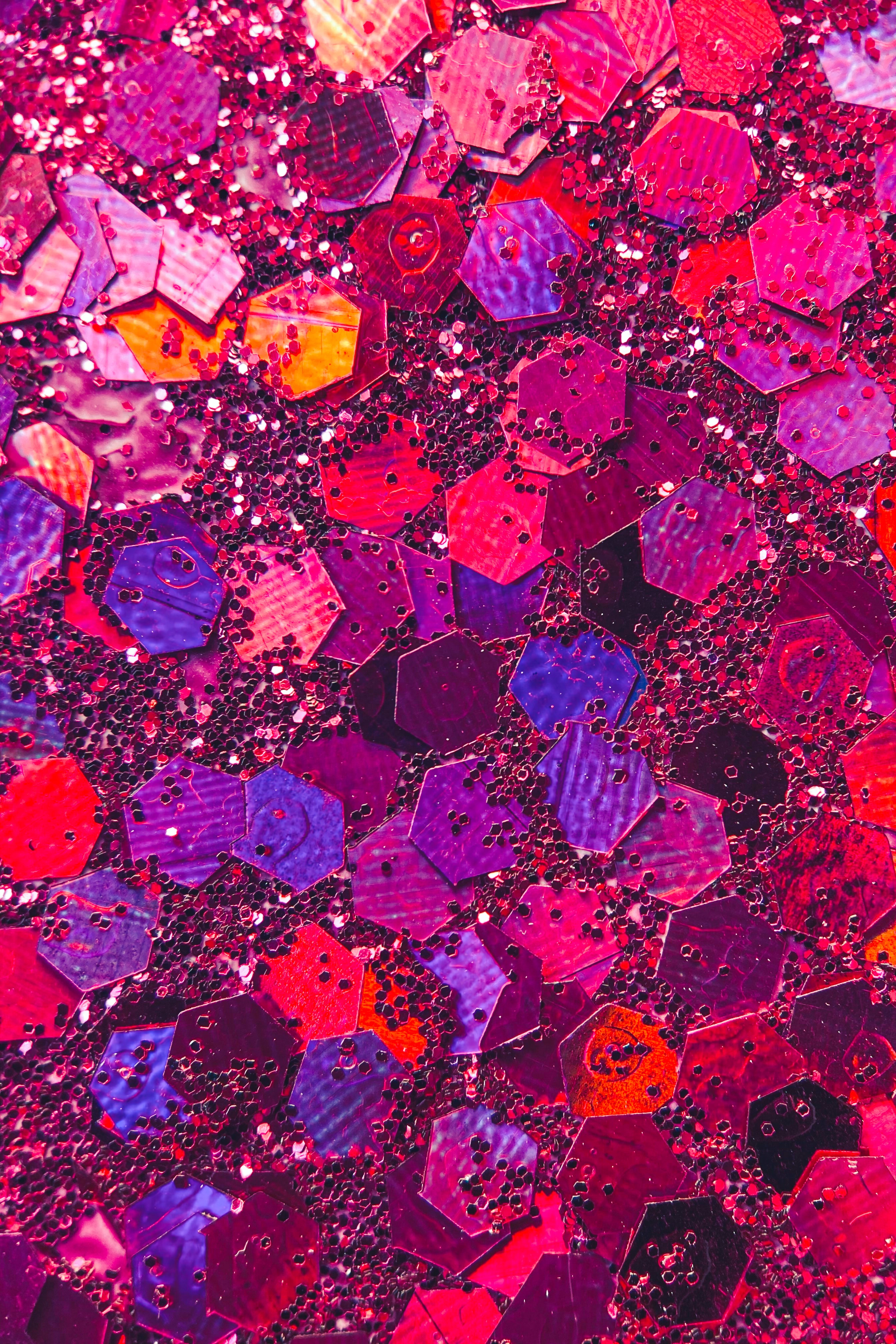 4K, FHD, UHD sequins, pink, glare, abstract