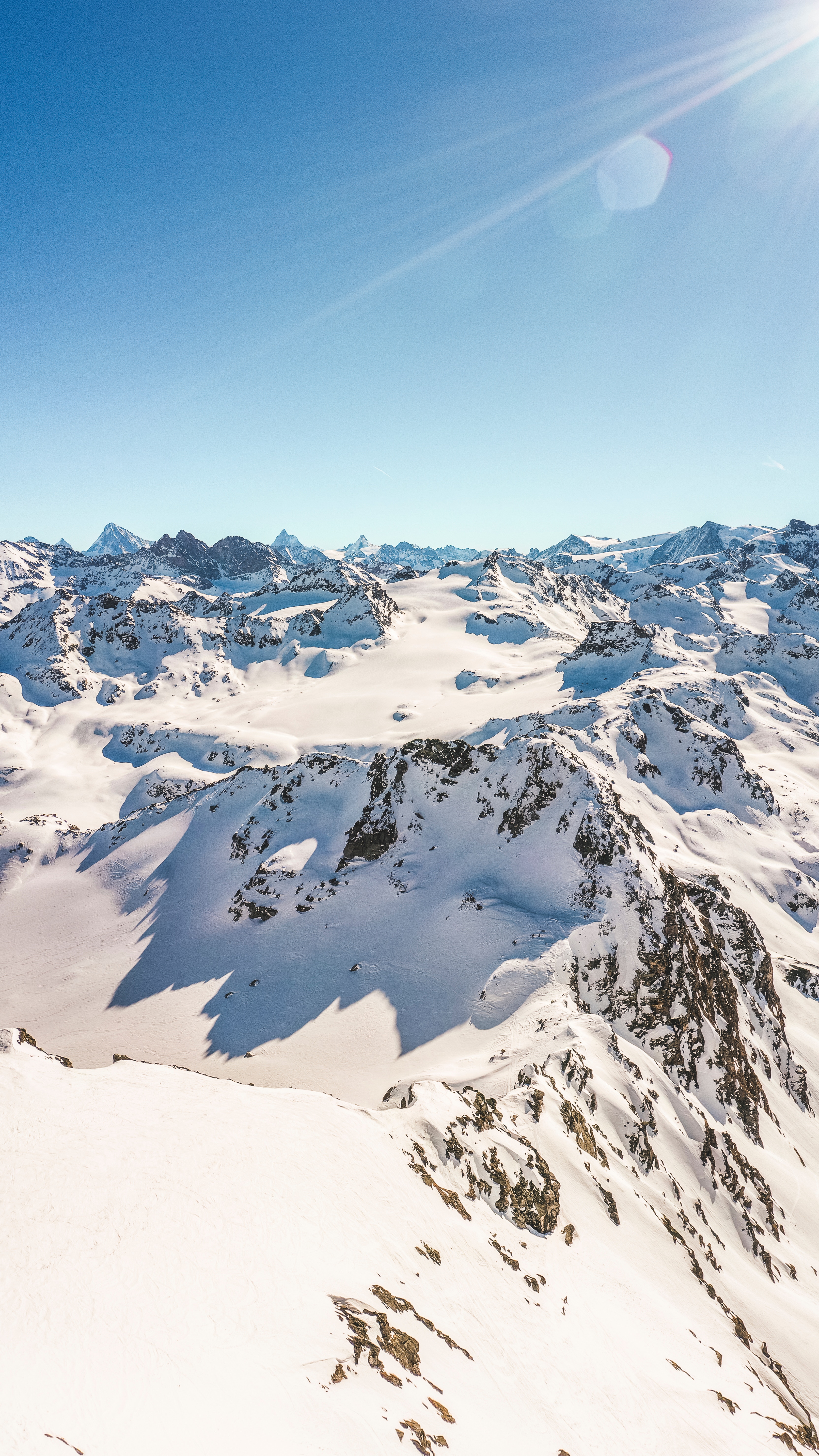 147900 Hintergrundbilder und Sonnenlicht Bilder auf dem Desktop. Laden Sie snowbound, mountains, scheitel, natur Bildschirmschoner kostenlos auf den PC herunter