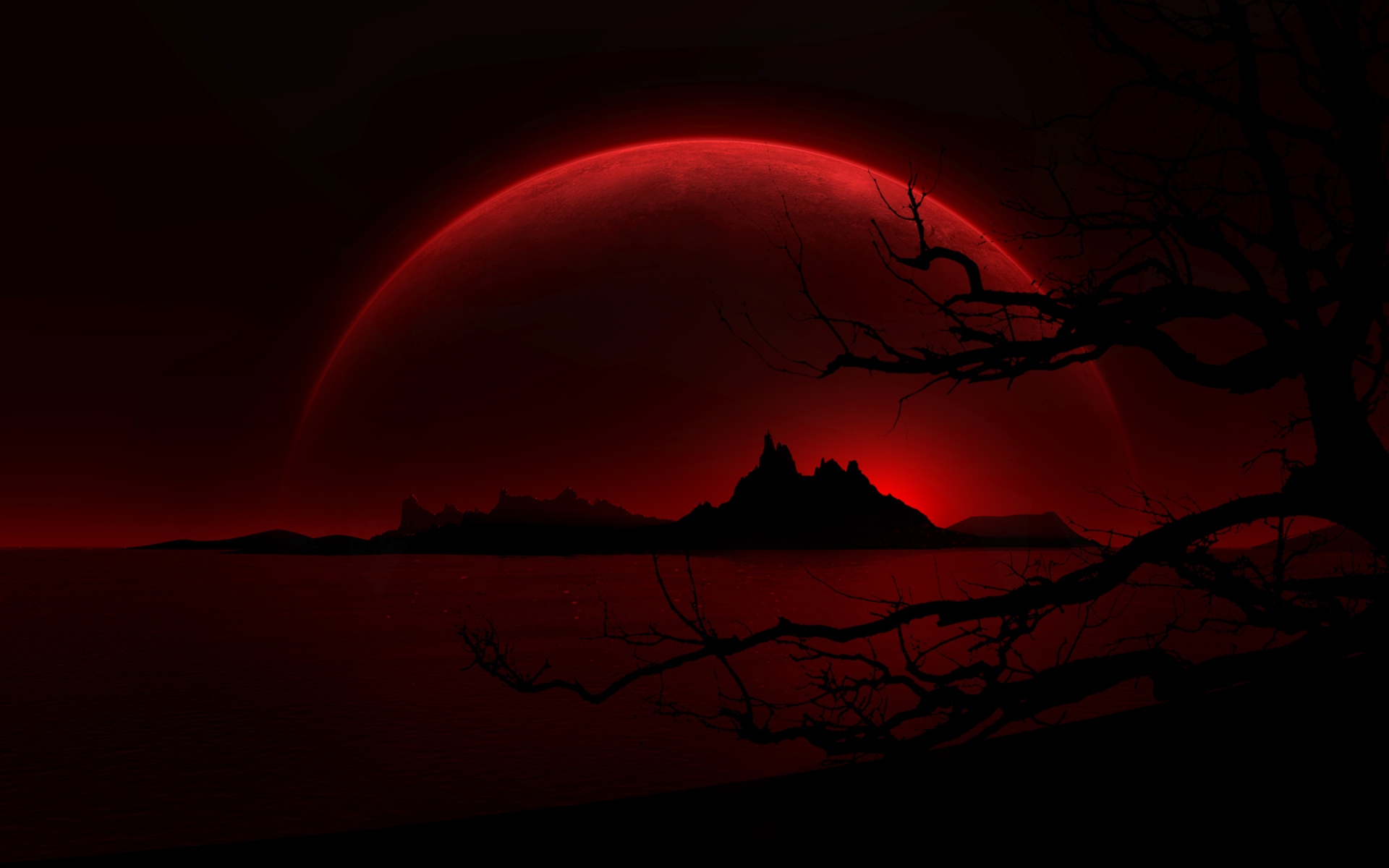 37924 download wallpaper fantasy, black, night, landscape screensavers and pictures for free