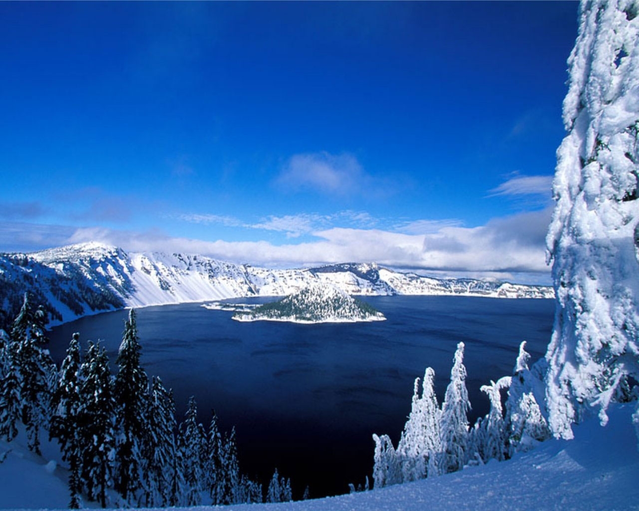 landscape, winter, lakes, blue phone wallpaper