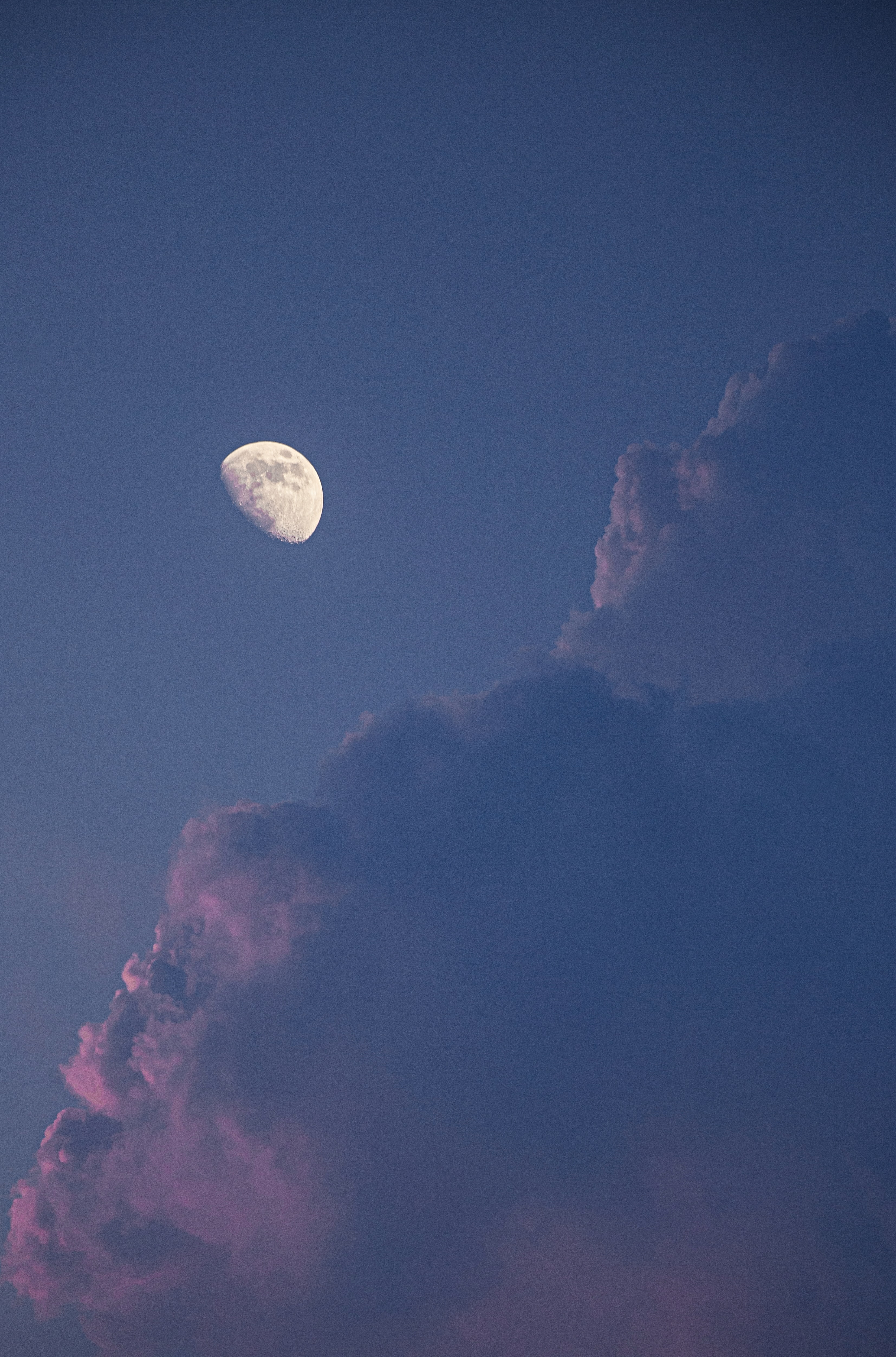 clouds, full moon, nature, sky, moon for android