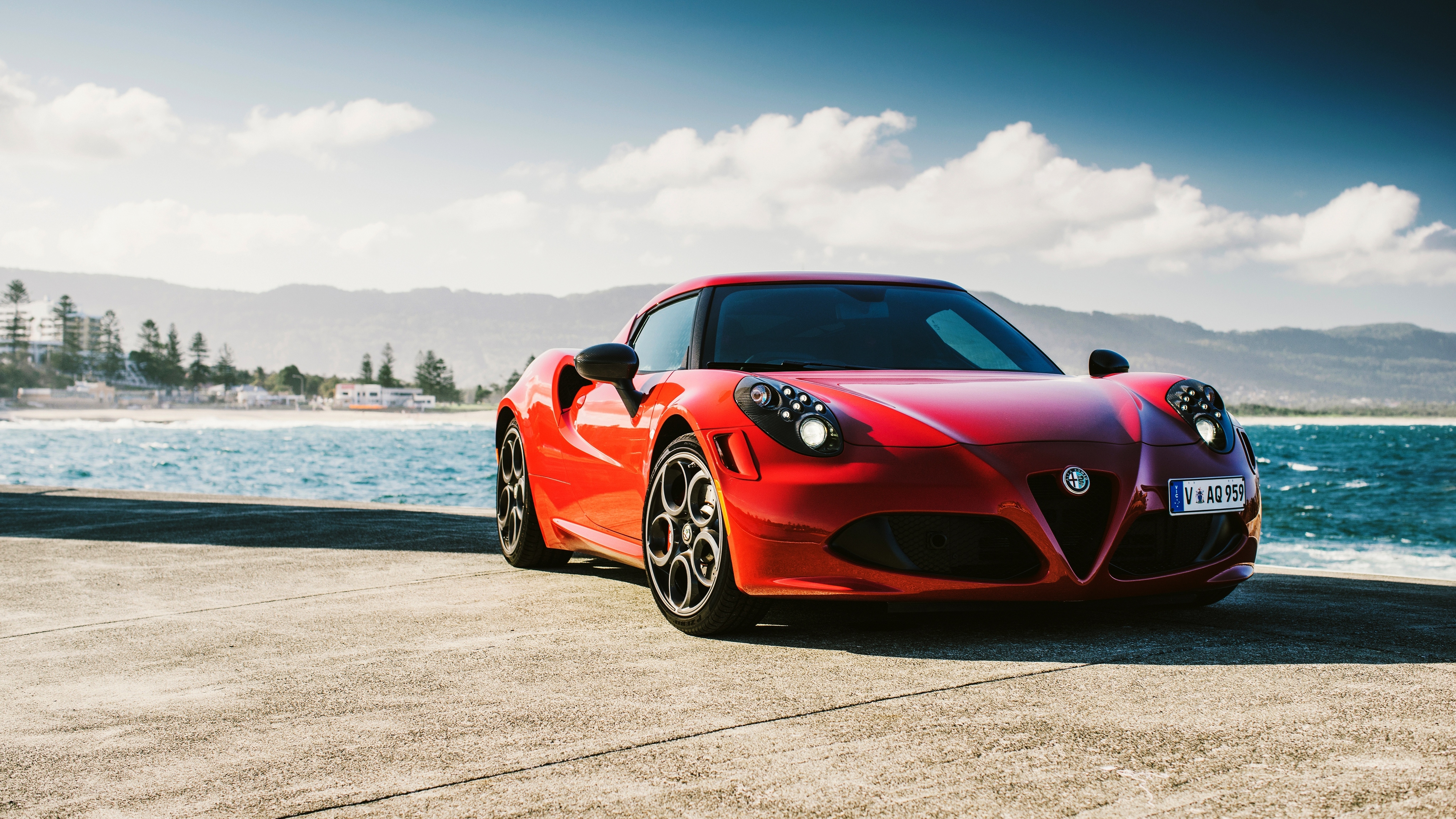 134348 Hintergrundbilder und Alfa Romeo Bilder auf dem Desktop. Laden Sie rote seitenansicht, cars, 4c, au-spezifikation Bildschirmschoner kostenlos auf den PC herunter