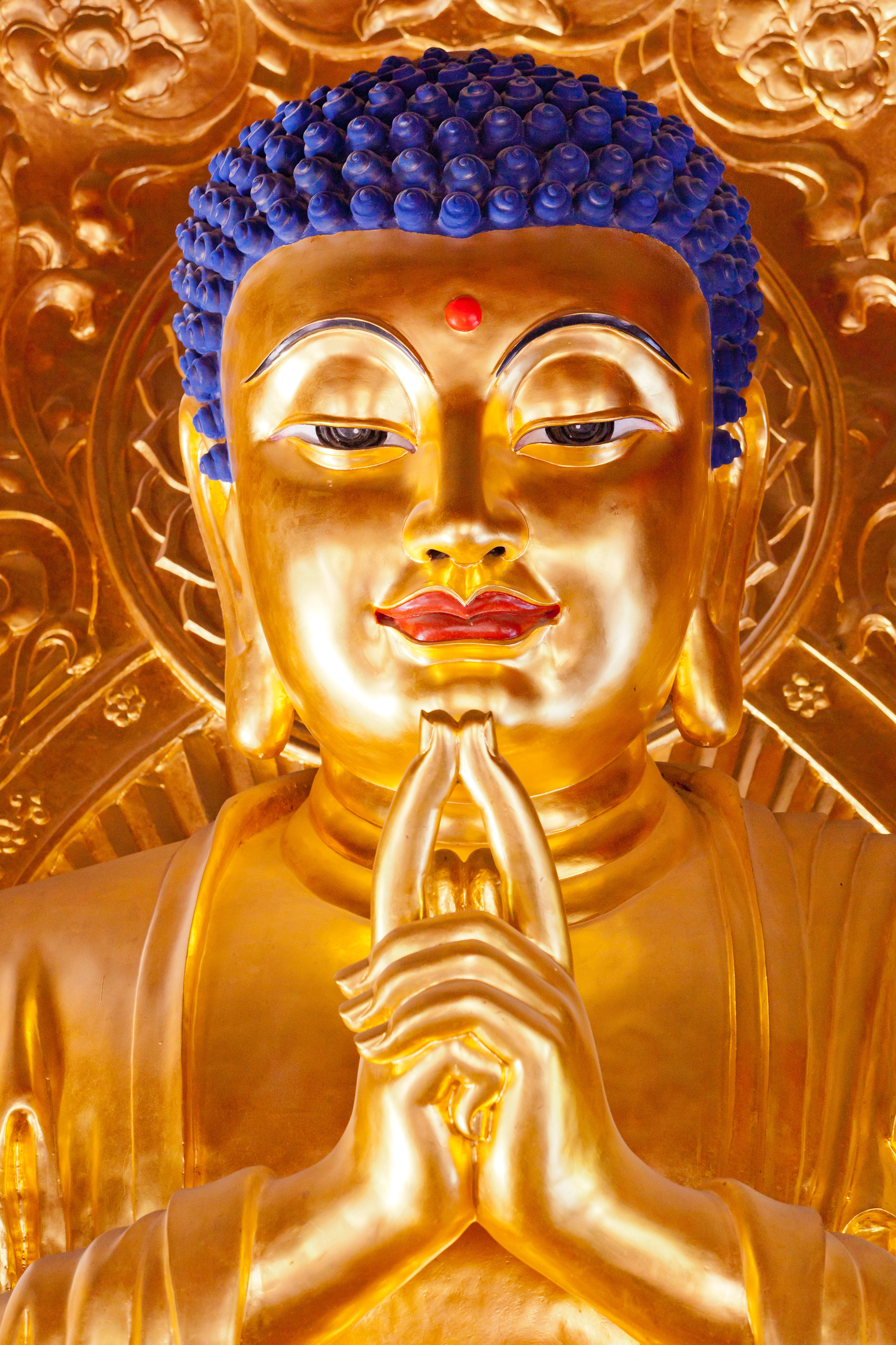 buddha, gold, miscellanea, miscellaneous, statue, buddhism phone wallpaper