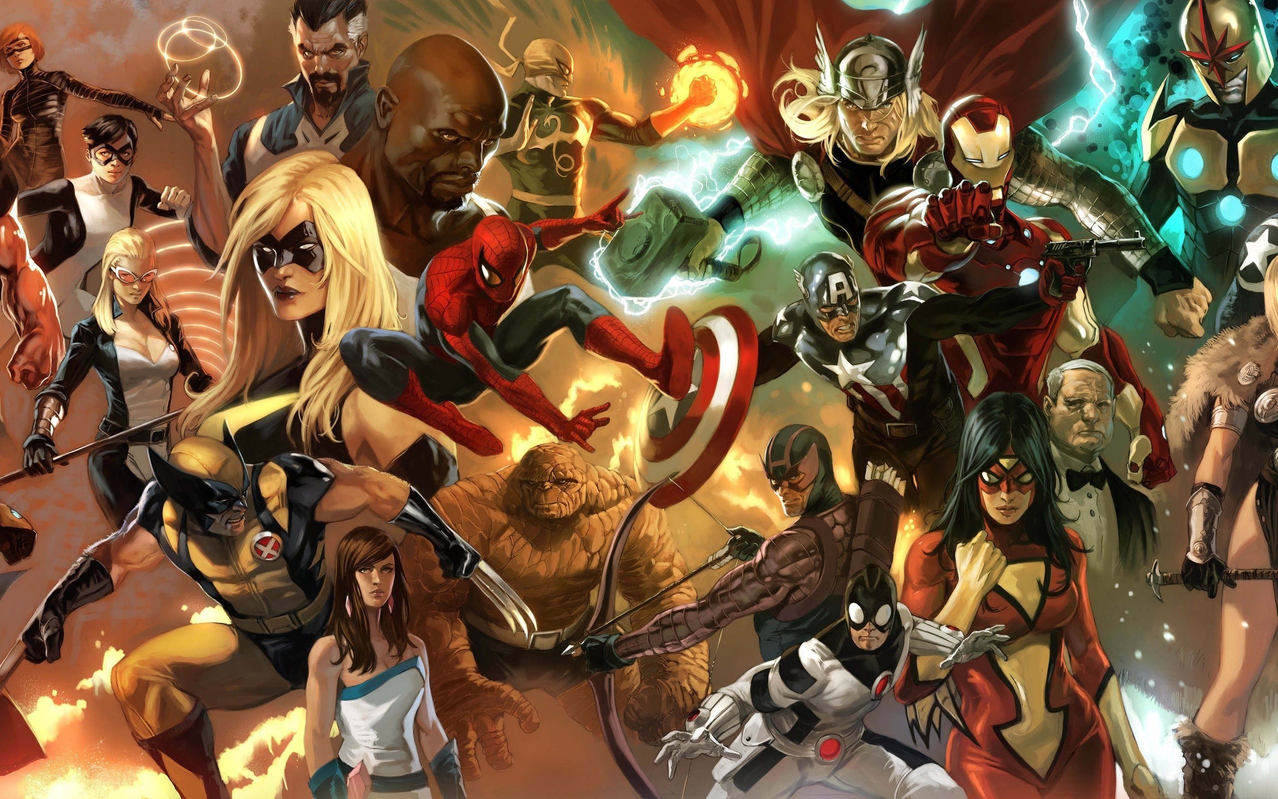 Desktop Backgrounds Spider Man marvel comics, doctor strange, iron fist (marvel comics), comics
