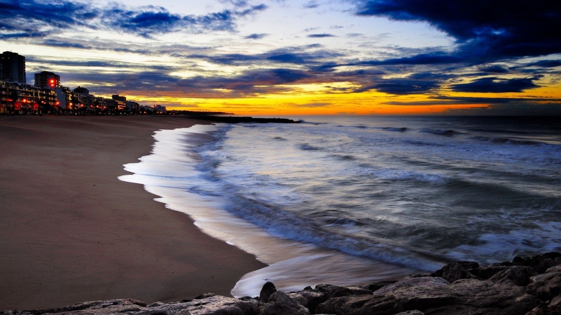 Laden Sie das Natur, Sunset, Sky, Sea, Schaum-Bild kostenlos auf Ihren PC-Desktop herunter