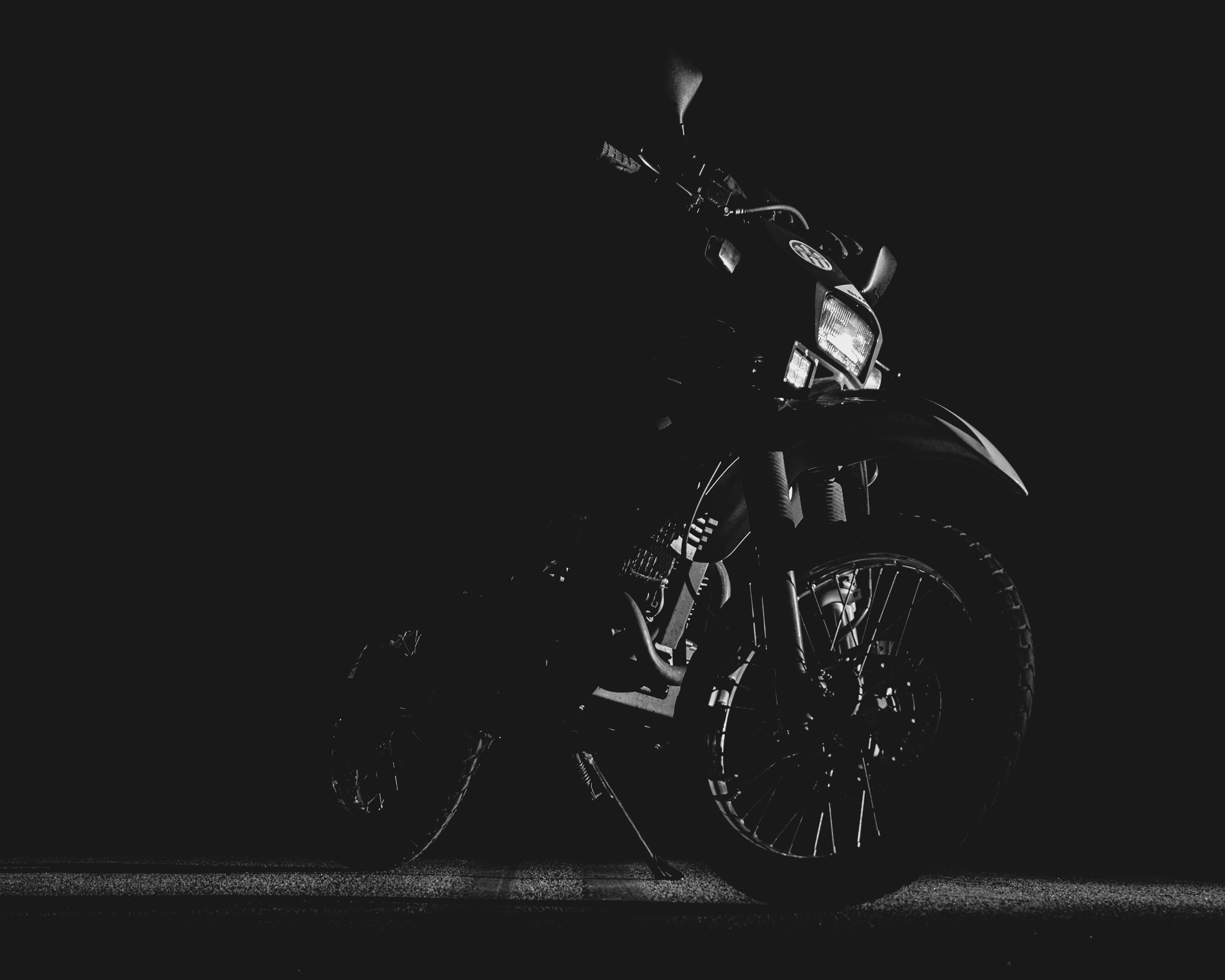 bw, steering wheel, motorcycle, motorcycles, darkness, chb, wheel, rudder 4K