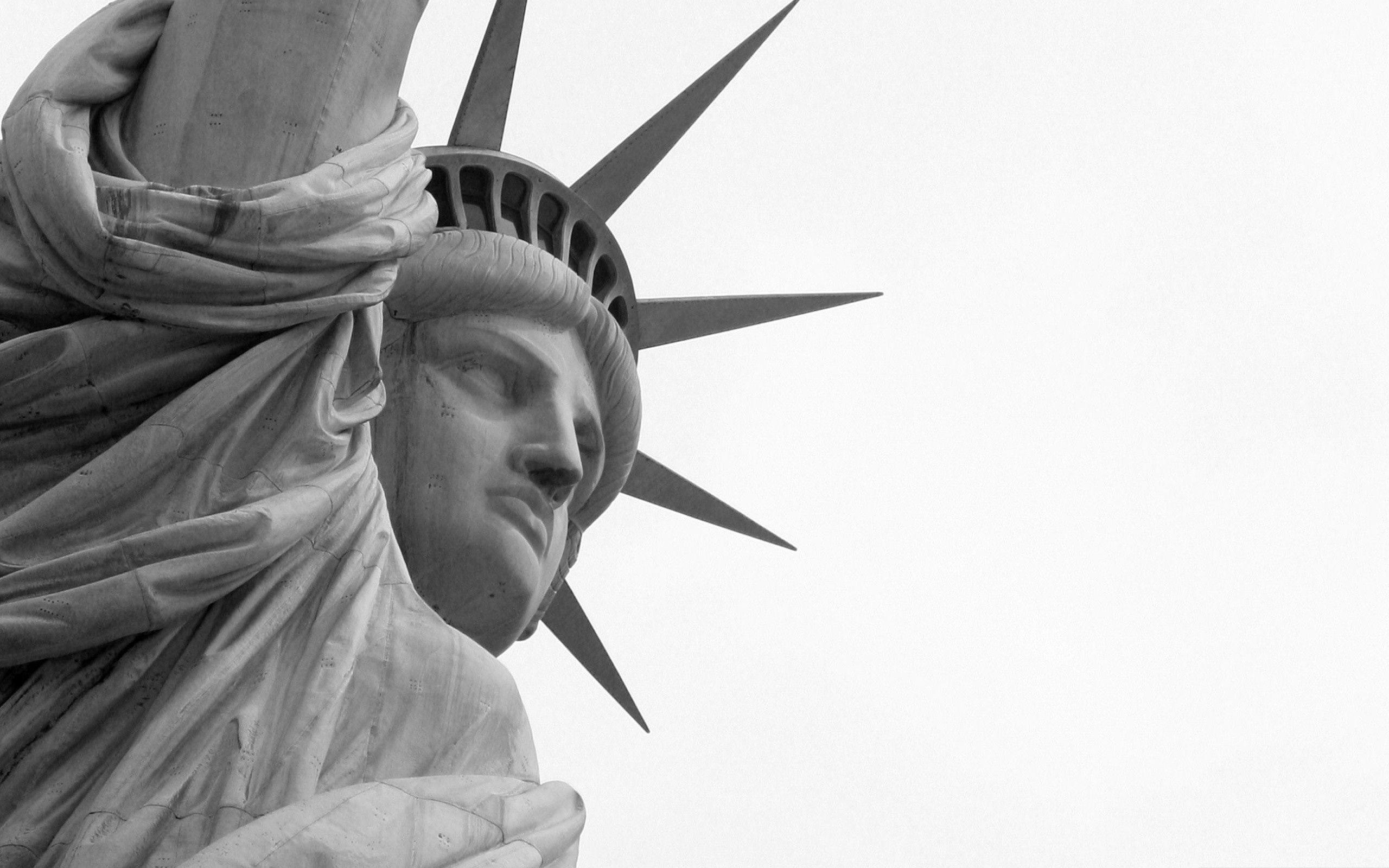 108670 Bild herunterladen städte, statue of liberty, stein, sicht, wahrzeichen - Hintergrundbilder und Bildschirmschoner kostenlos