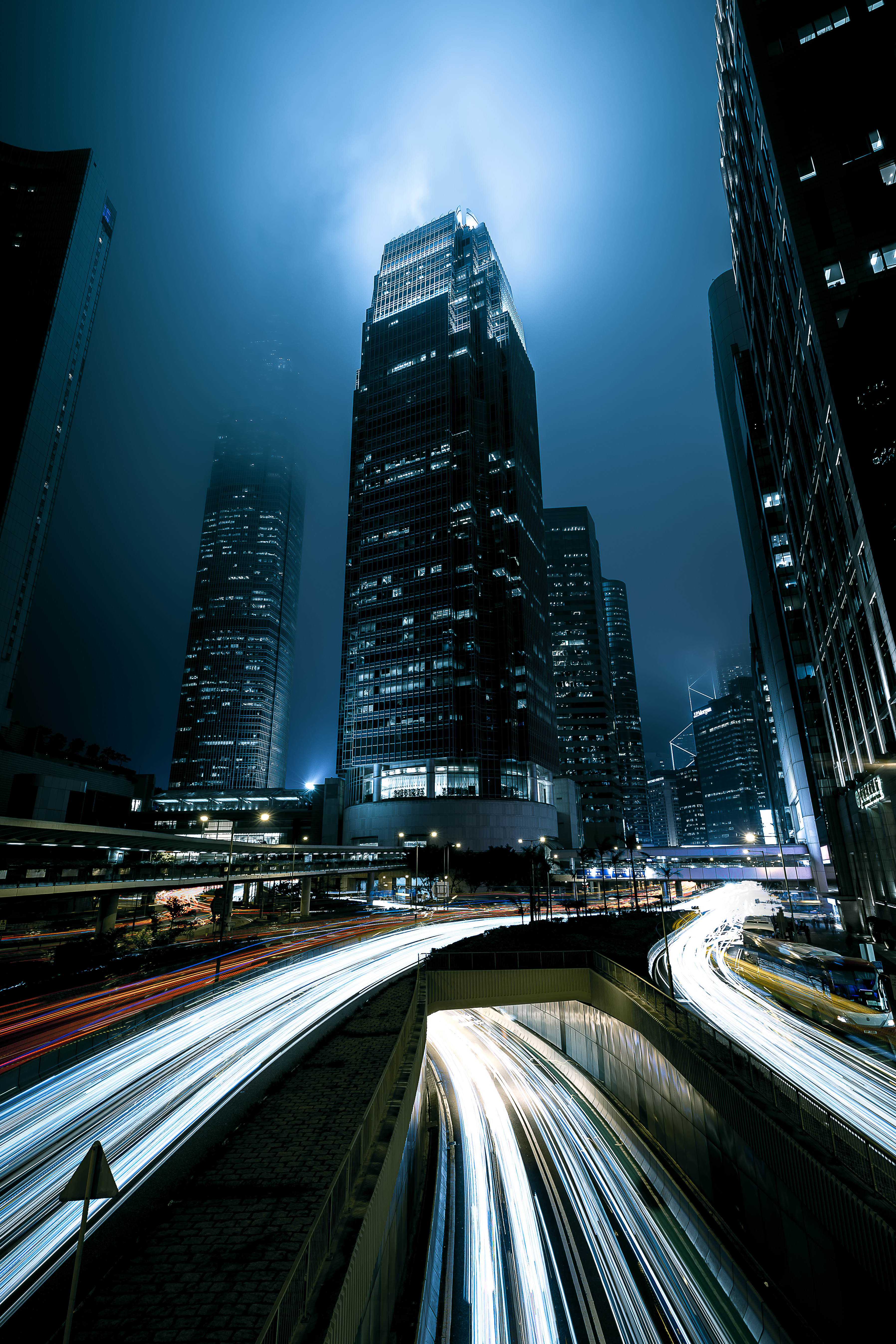Desktop Backgrounds Night City cities, skyscraper, long exposure