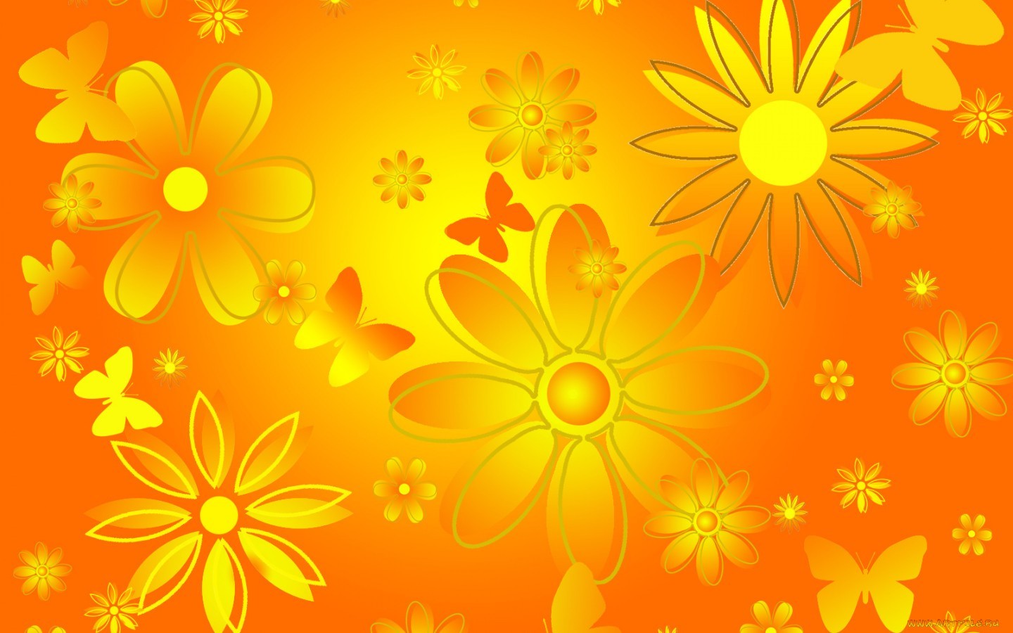 14175 baixar papel de parede flores, fundo, amarelo - protetores de tela e imagens gratuitamente
