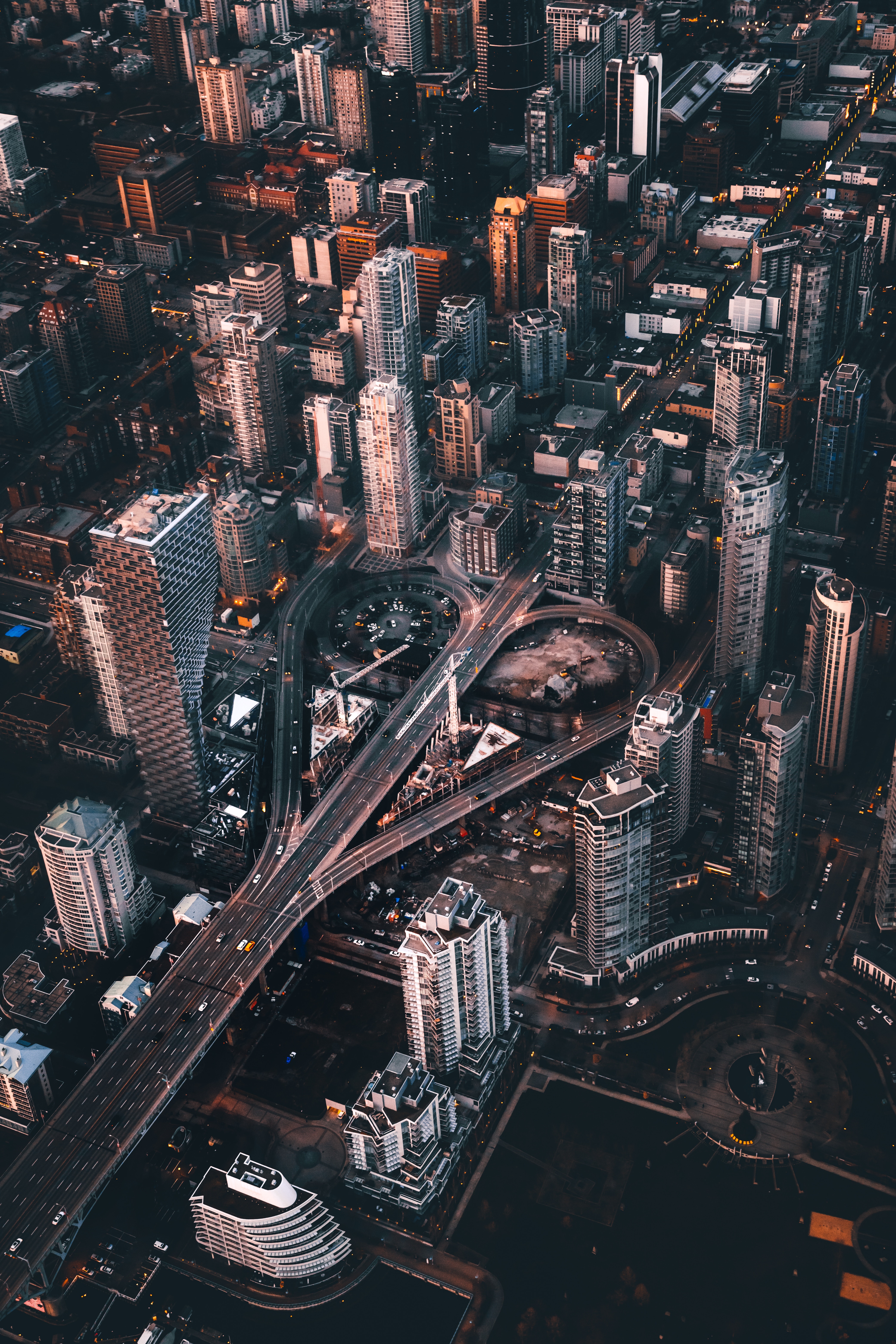 vancouver, view from above, cities, architecture Panoramic Wallpapers