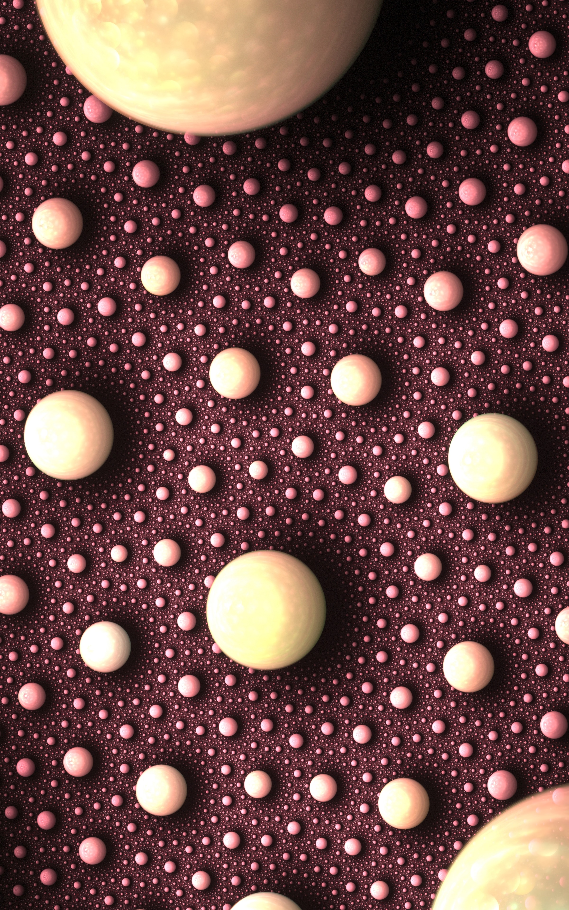 Spheres surface, fractal, circles, sphere 8k Backgrounds