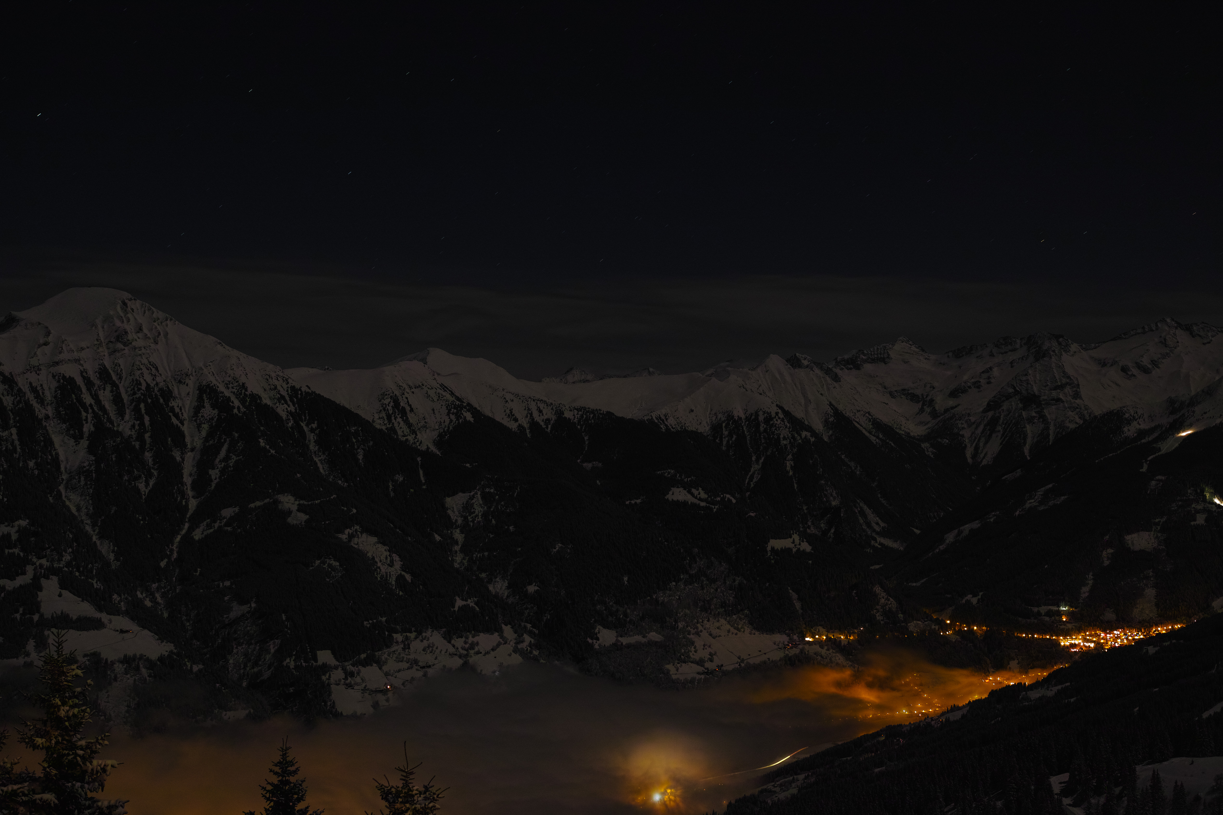 Laden Sie das Natur, Mountains, Übernachtung, Scheinen, Licht, Österreich, Dorf, Salzburg-Bild kostenlos auf Ihren PC-Desktop herunter