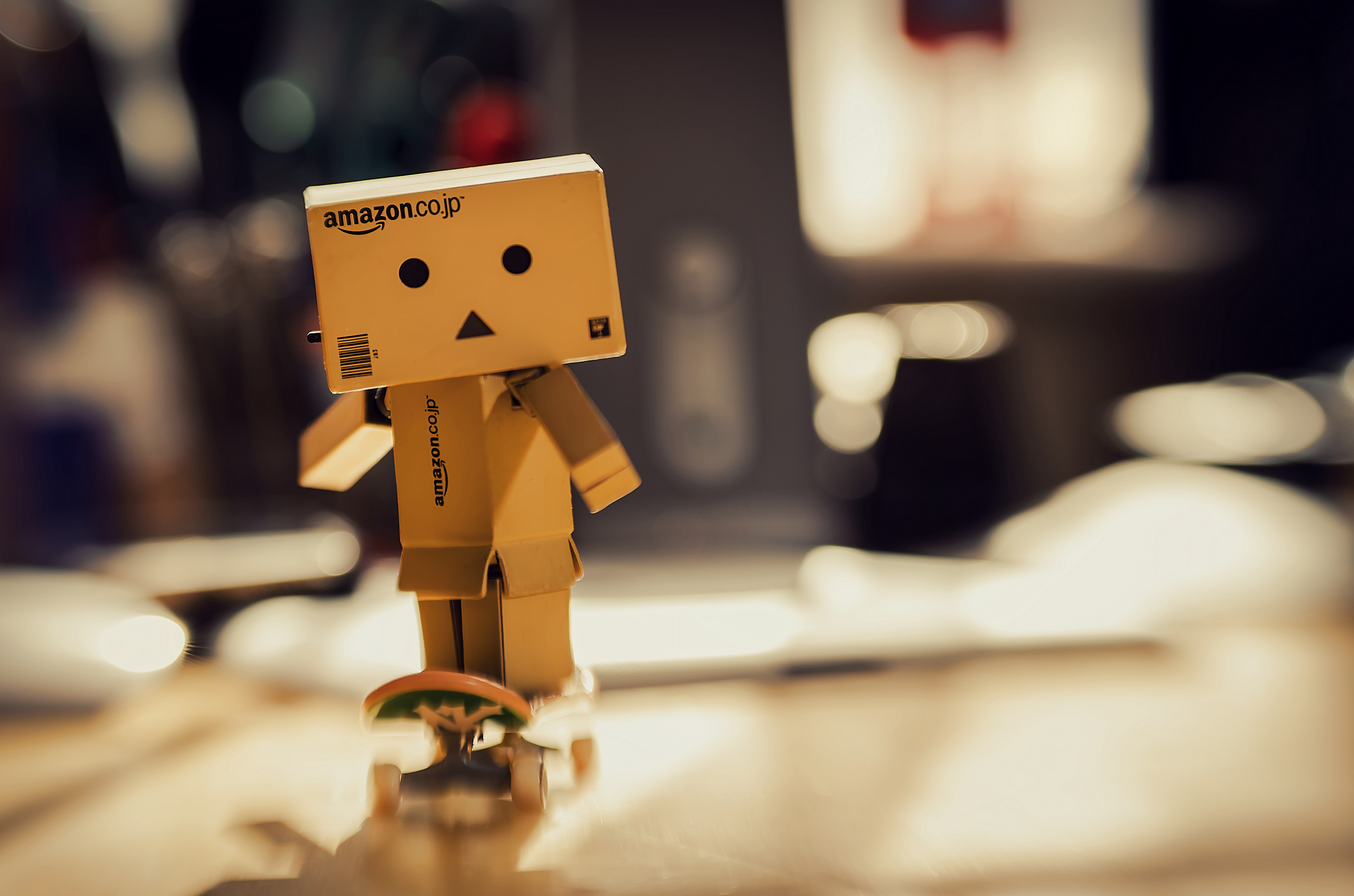 96487 free wallpaper 1080x2340 for phone, download images cardboard robot, danbo, skateboard, miscellaneous 1080x2340 for mobile