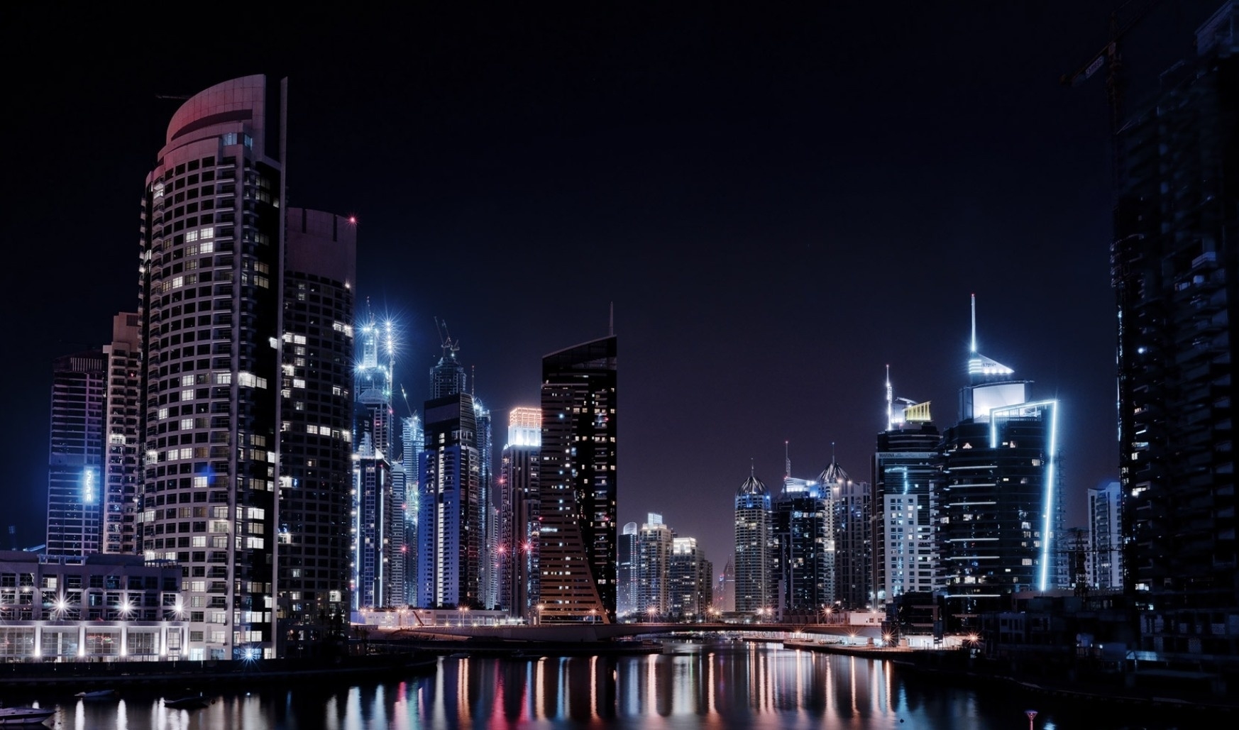76911 Bildschirmschoner und Hintergrundbilder Dubai auf Ihrem Telefon. Laden Sie lichter, flüsse, stadt, übernachtung Bilder kostenlos herunter