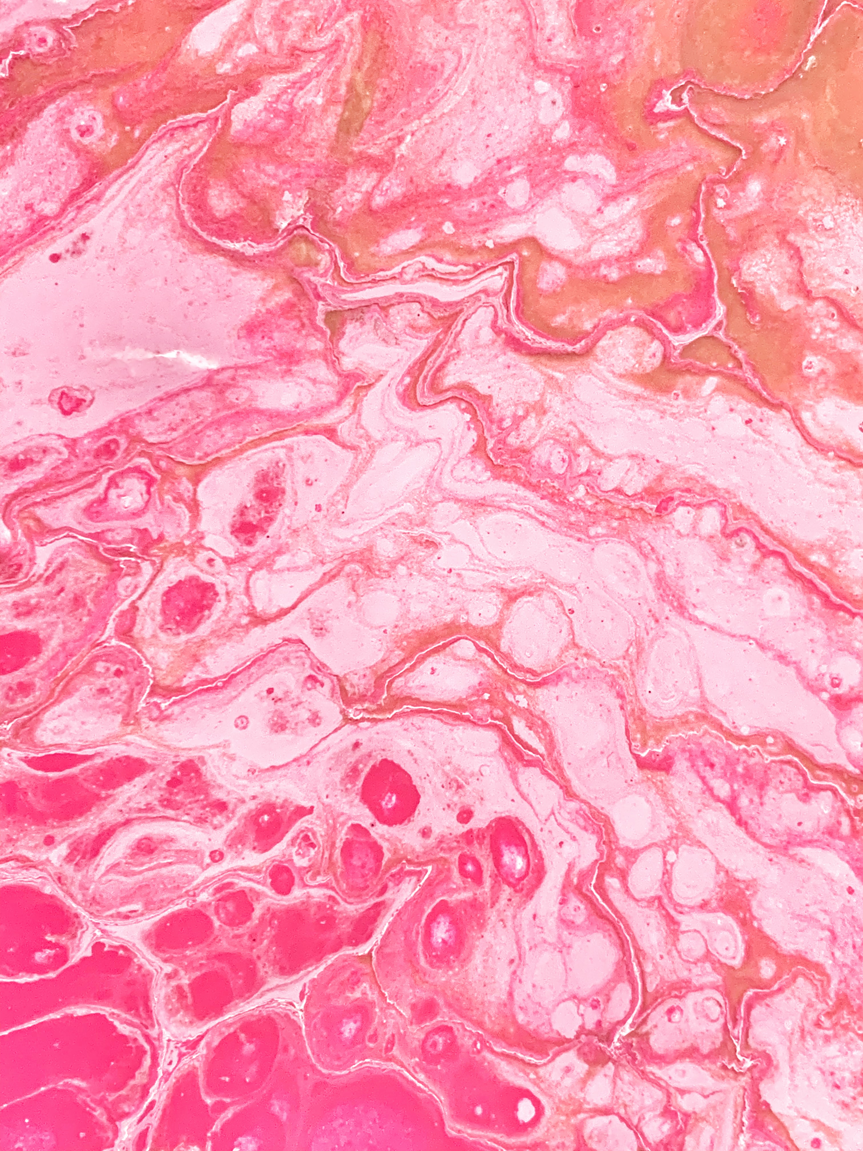 pink, spots, abstract, fluid art 3d Wallpaper