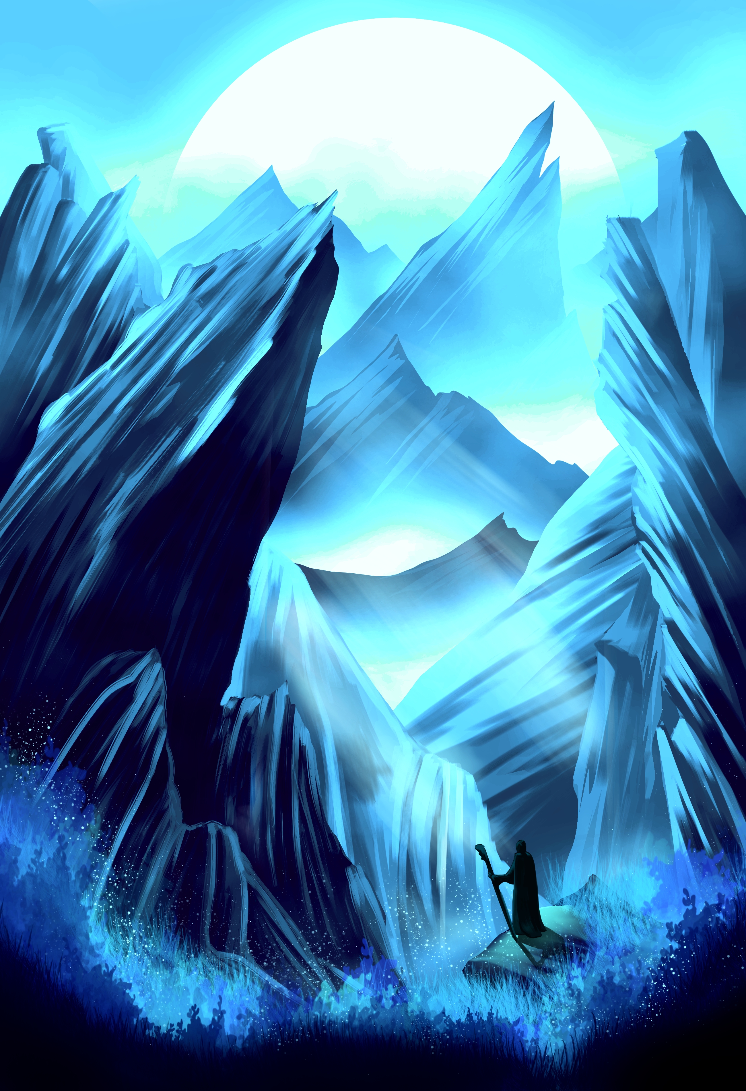 silhouette, mountains, rocks, art New Lock Screen Backgrounds