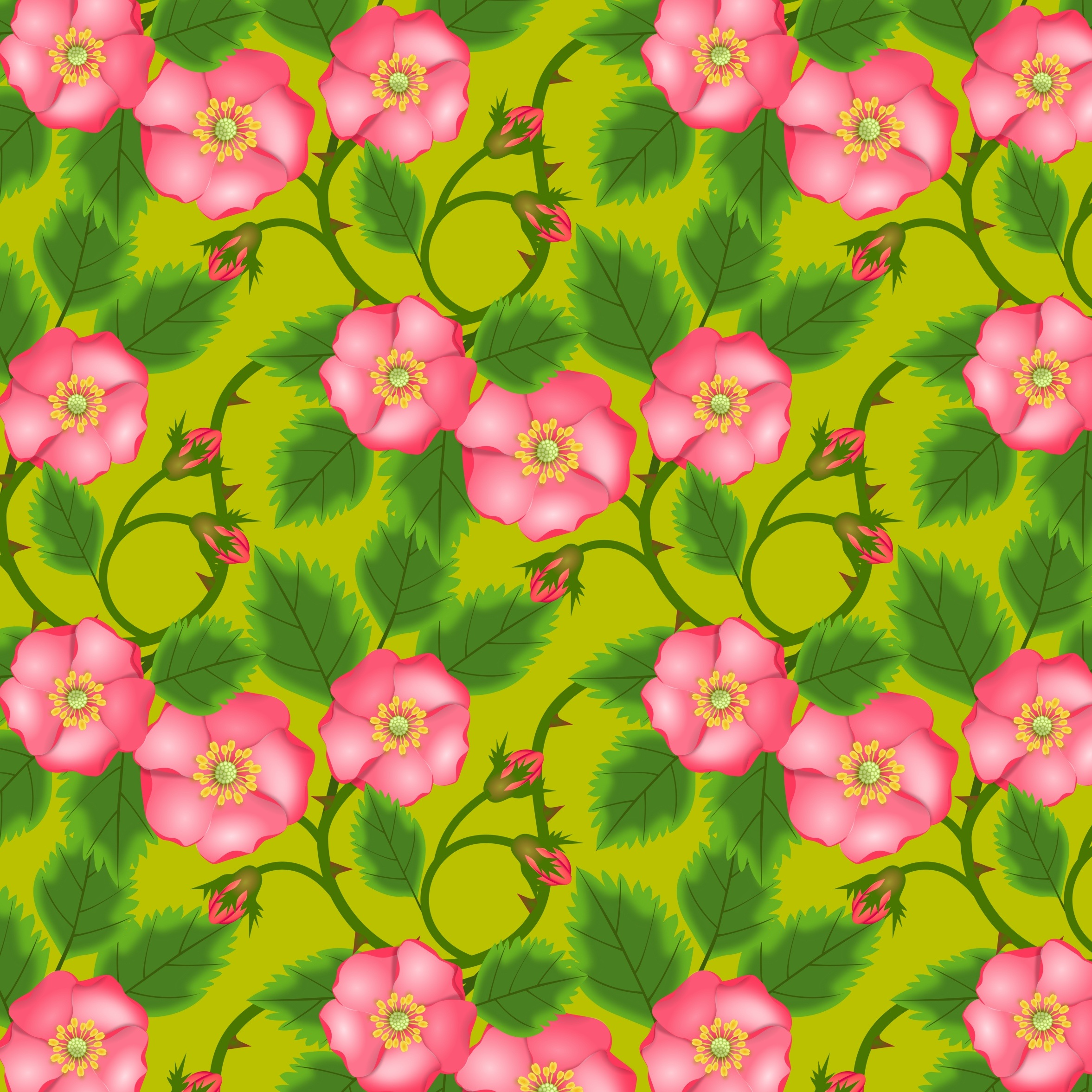 Download mobile wallpaper Vector, Flowers, Pink, Patterns for free.