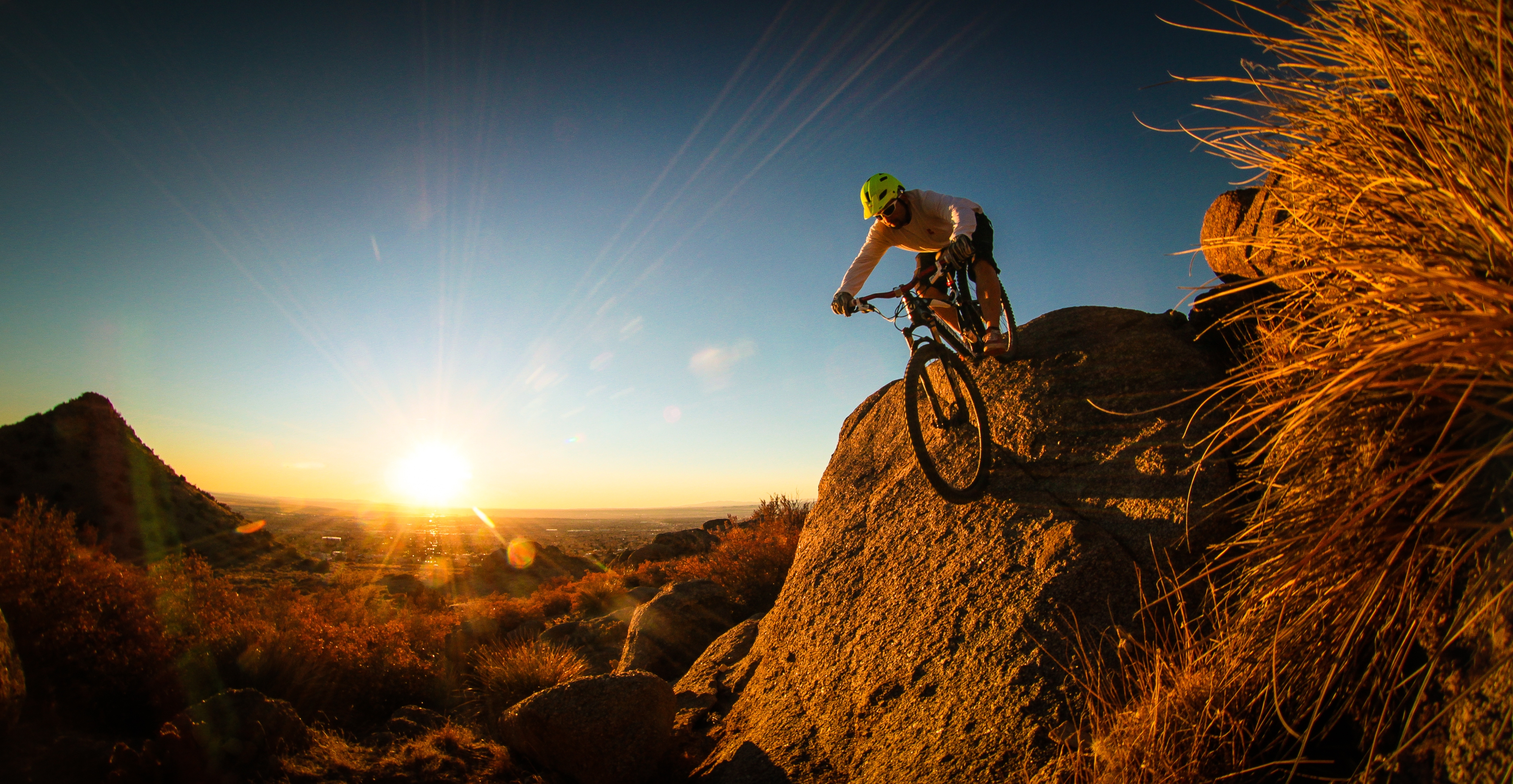 123690 download wallpaper sports, man, cyclist, mountain bike screensavers and pictures for free