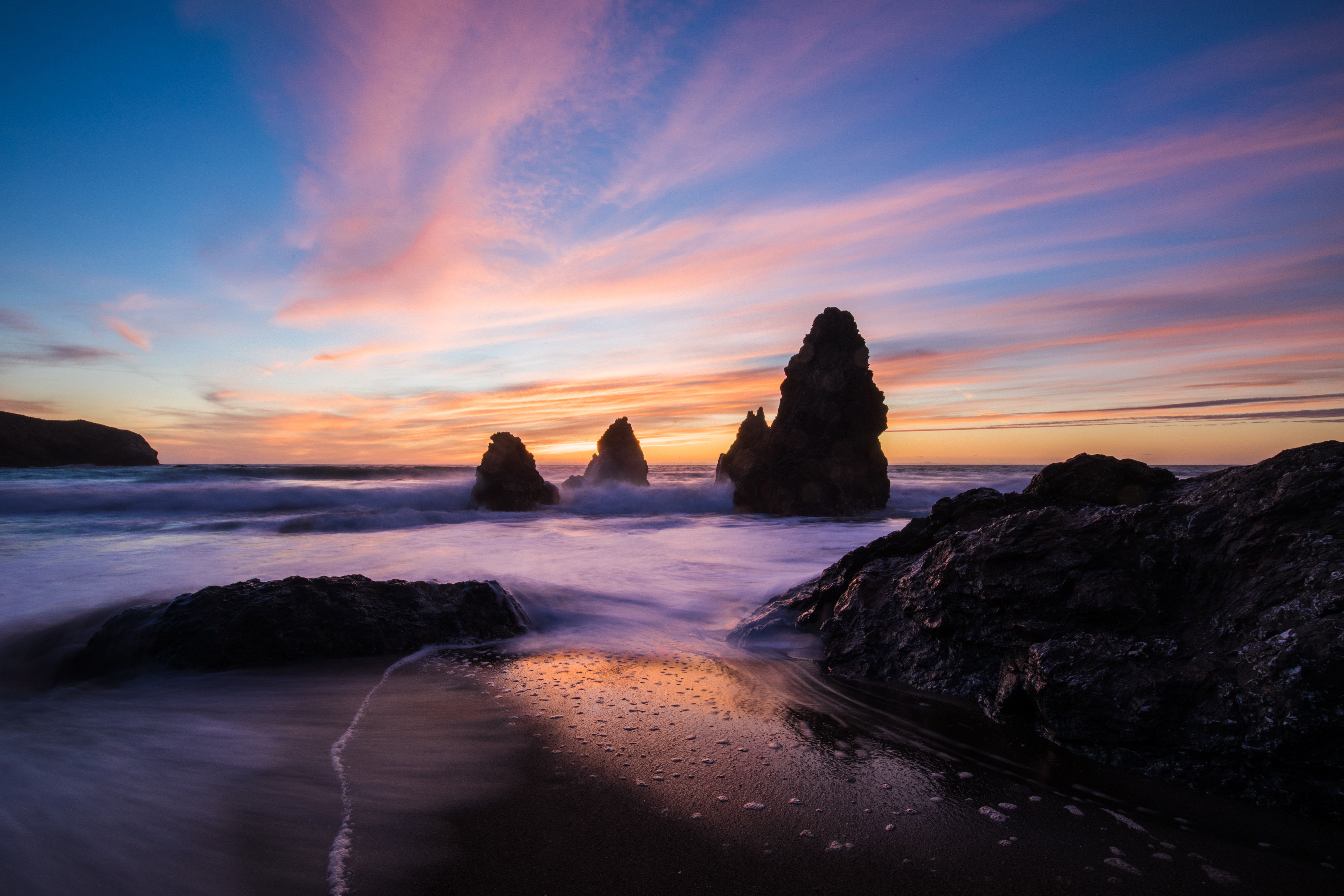 Laden Sie das Natur, Sunset, Sea, Felsen, Die Steine, Ozean-Bild kostenlos auf Ihren PC-Desktop herunter
