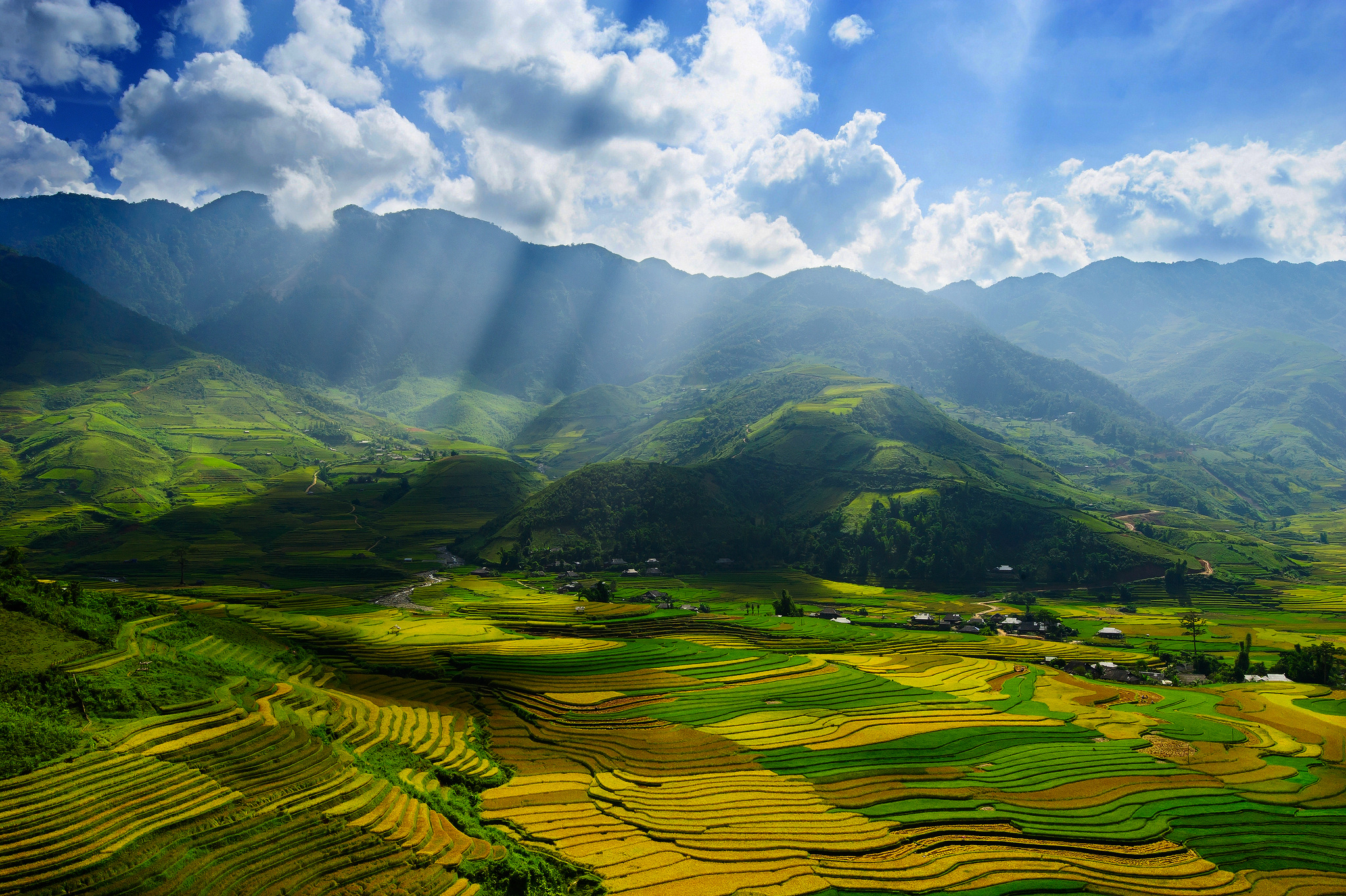 vietnam, landscape, photography, sunbeam HD Wallpaper for Phone