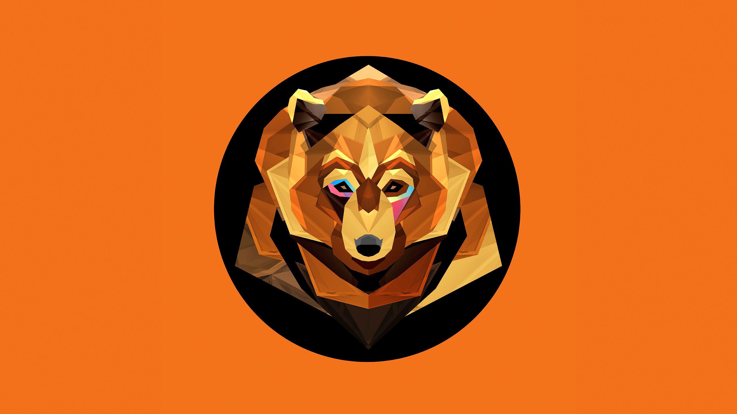 bear, abstract, vector, color, graphics for android