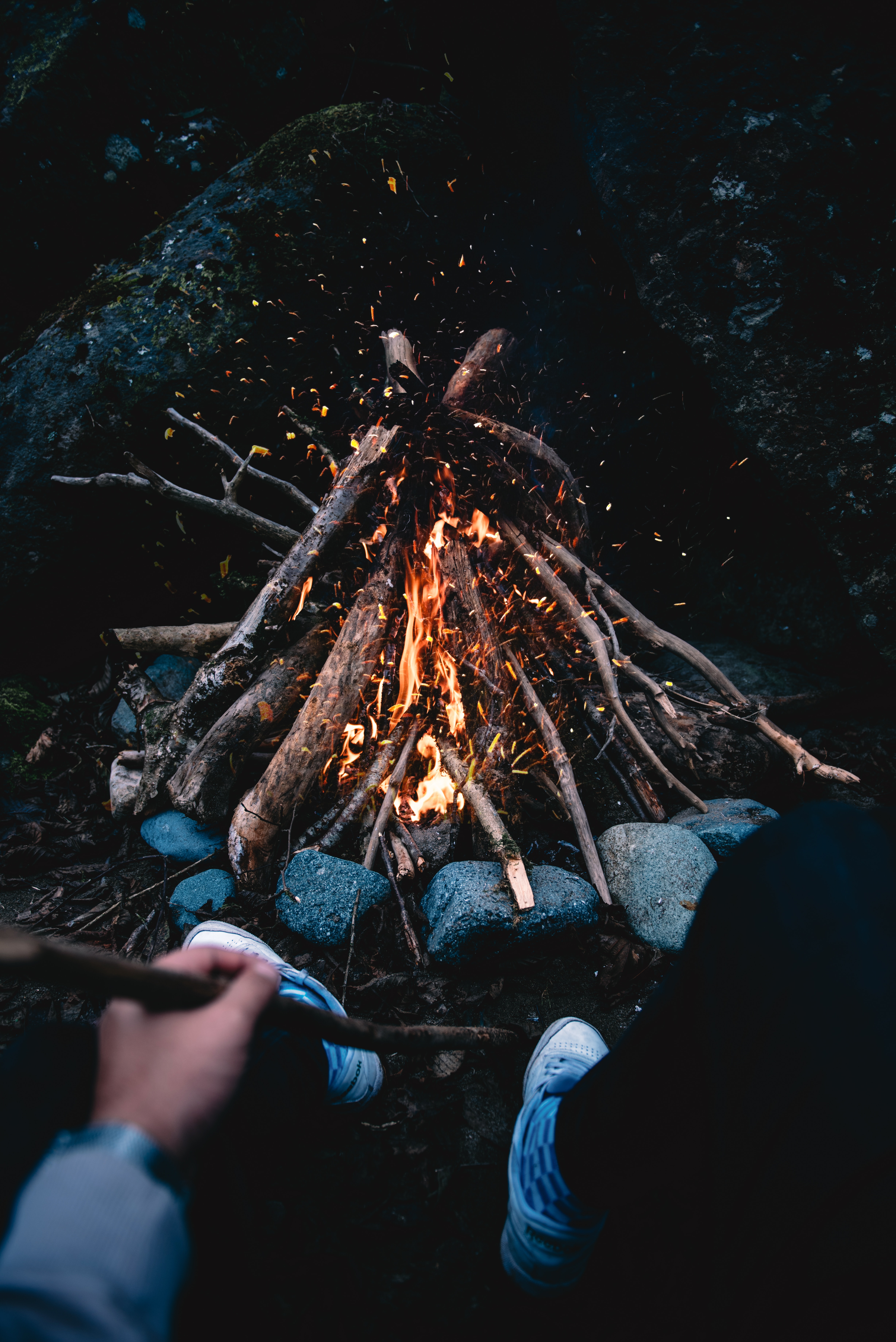 bonfire, miscellanea, sparks, fire, miscellaneous Free Stock Photo