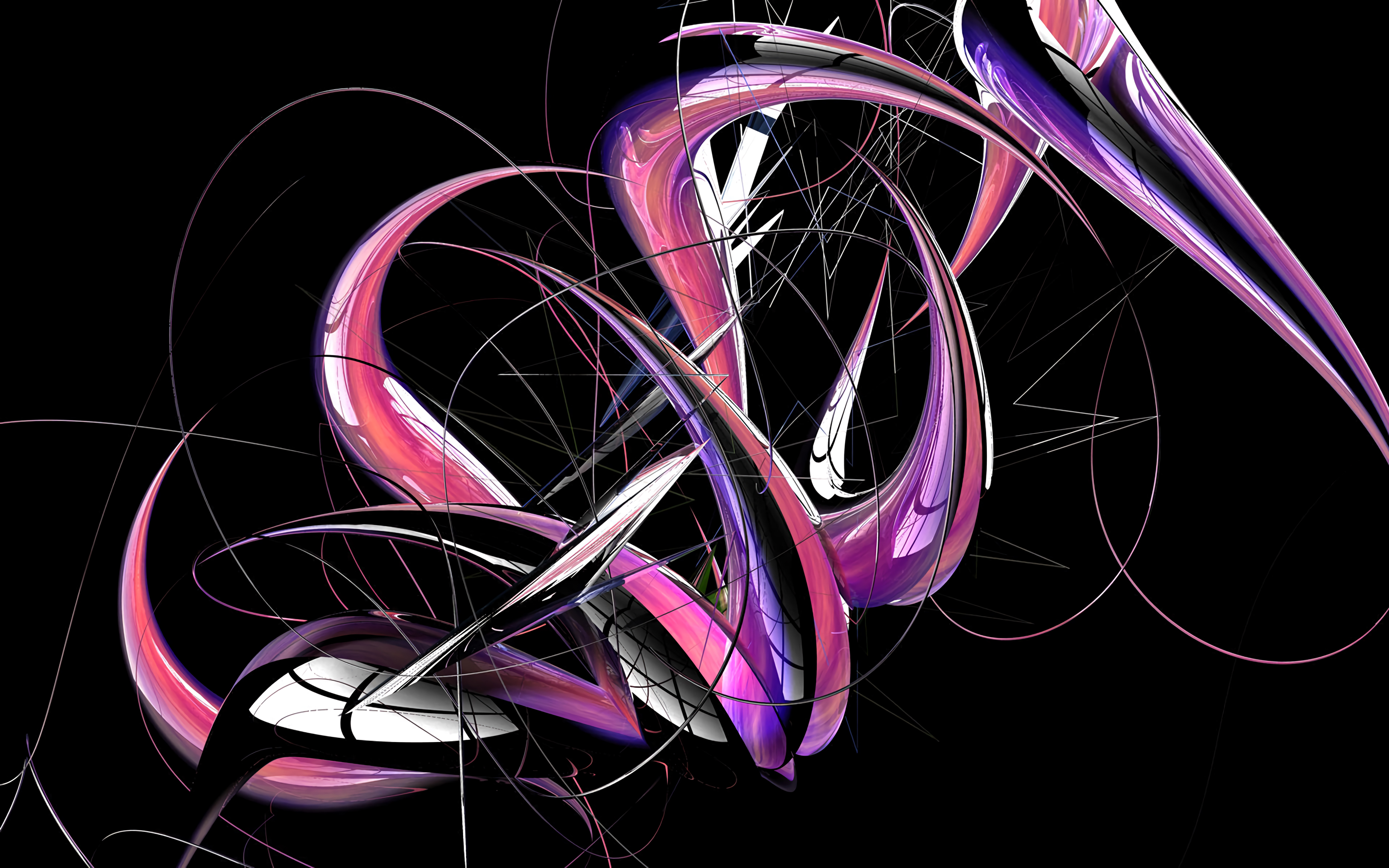 Phone Background Full HD intricate, sinuous, lines, fractal