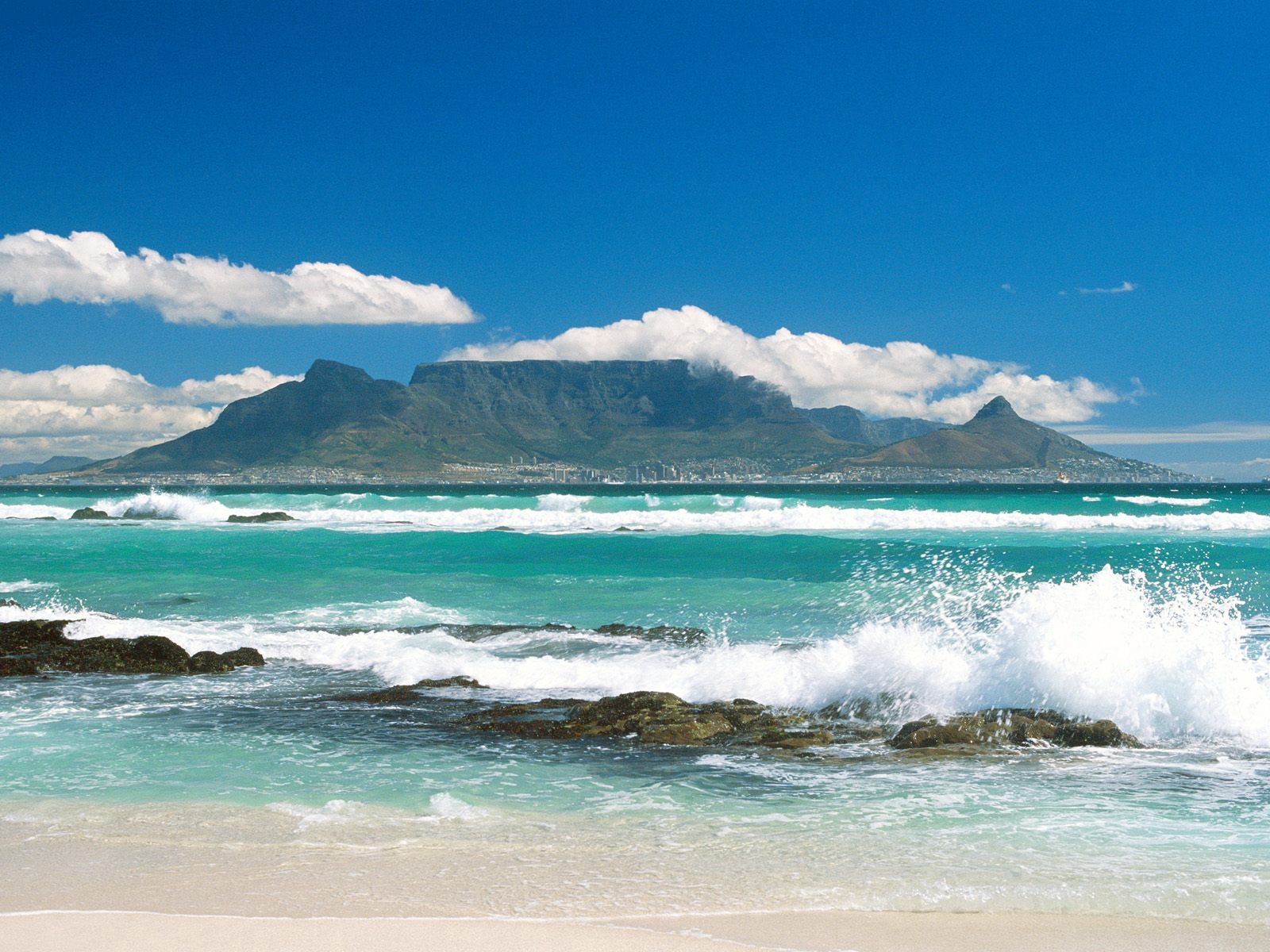 nature, sea, waves, coast, land, south africa