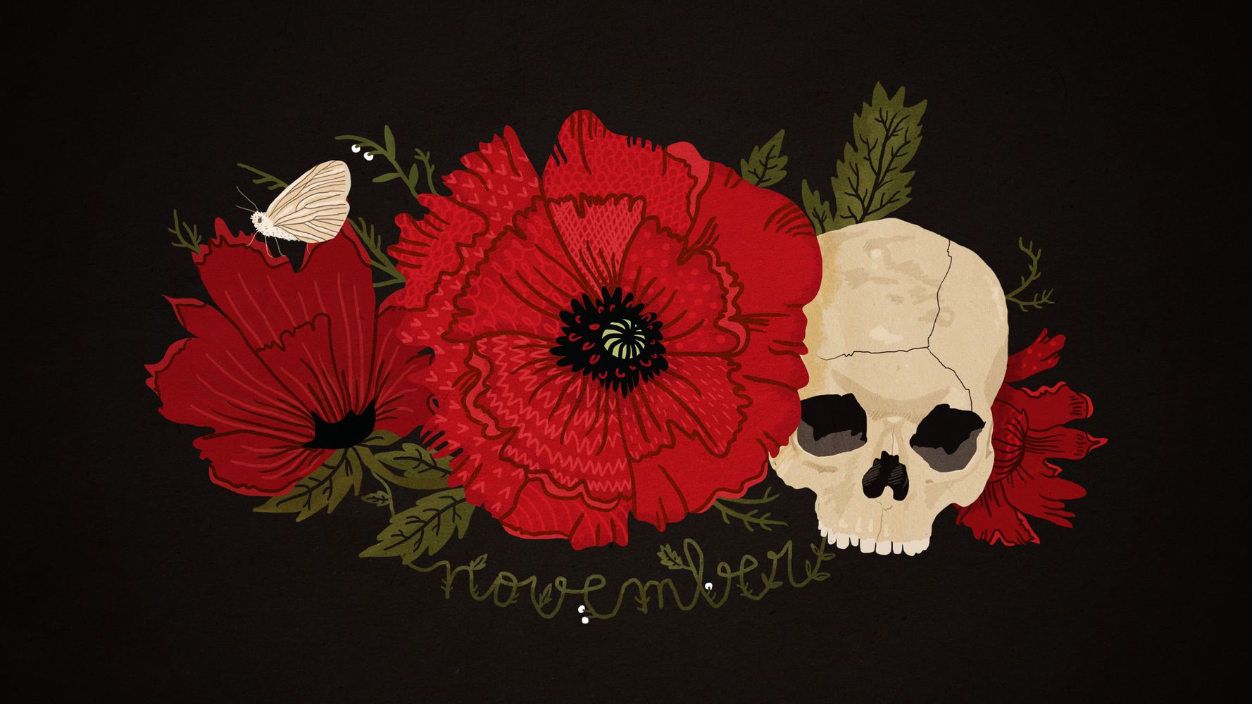 Download mobile wallpaper: Skeletons, Death, Flowers, Background, free. 22301.