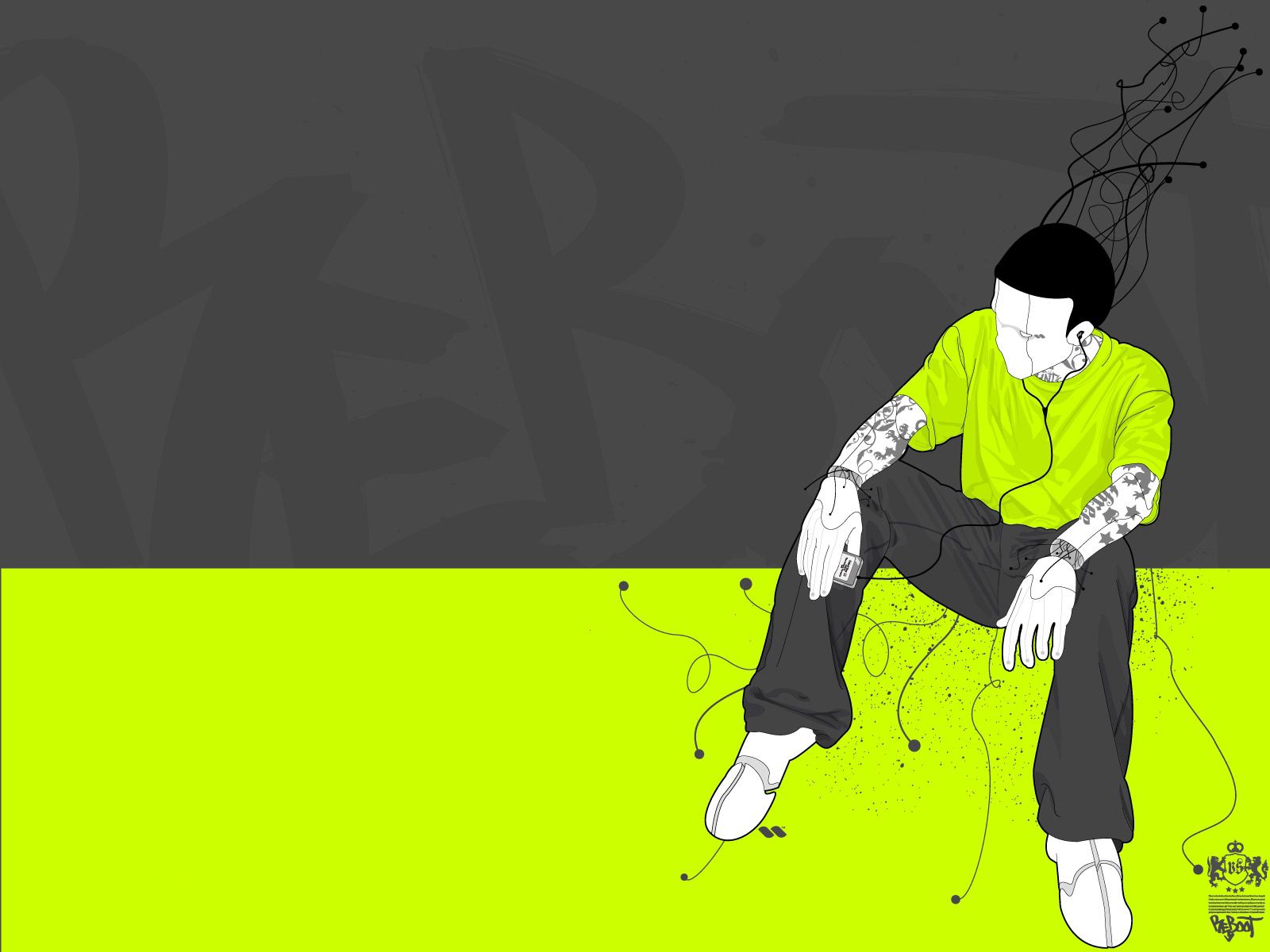 guy, vector, sit, colorful, colourful, human, person, graphics HD wallpaper