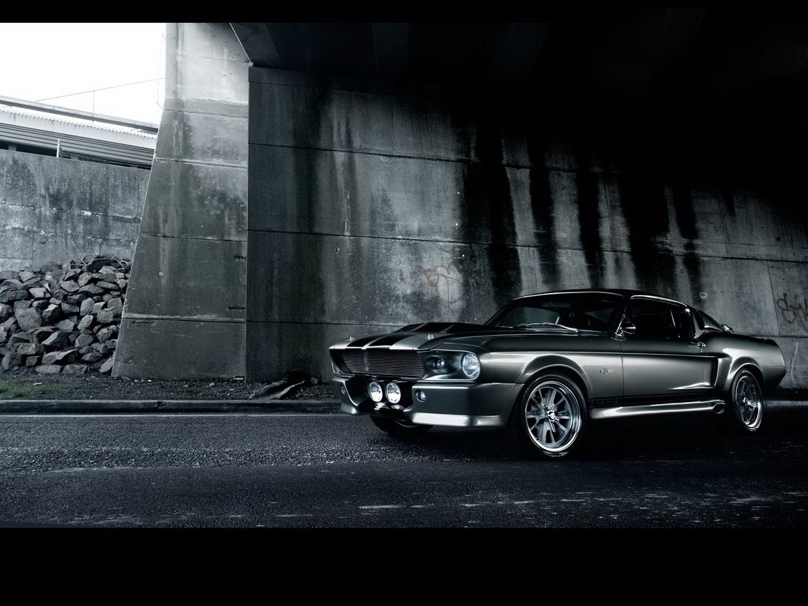 mustang, transport, art photo, auto, ford, black 1080p
