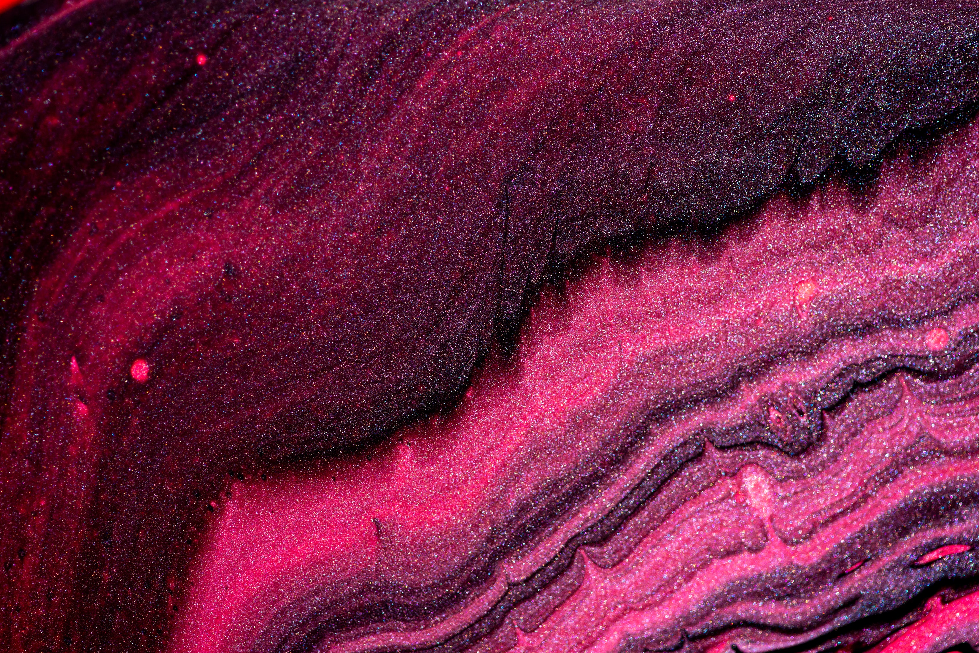 HD wallpaper pink, abstract, divorces, paint, liquid, stripes, streaks