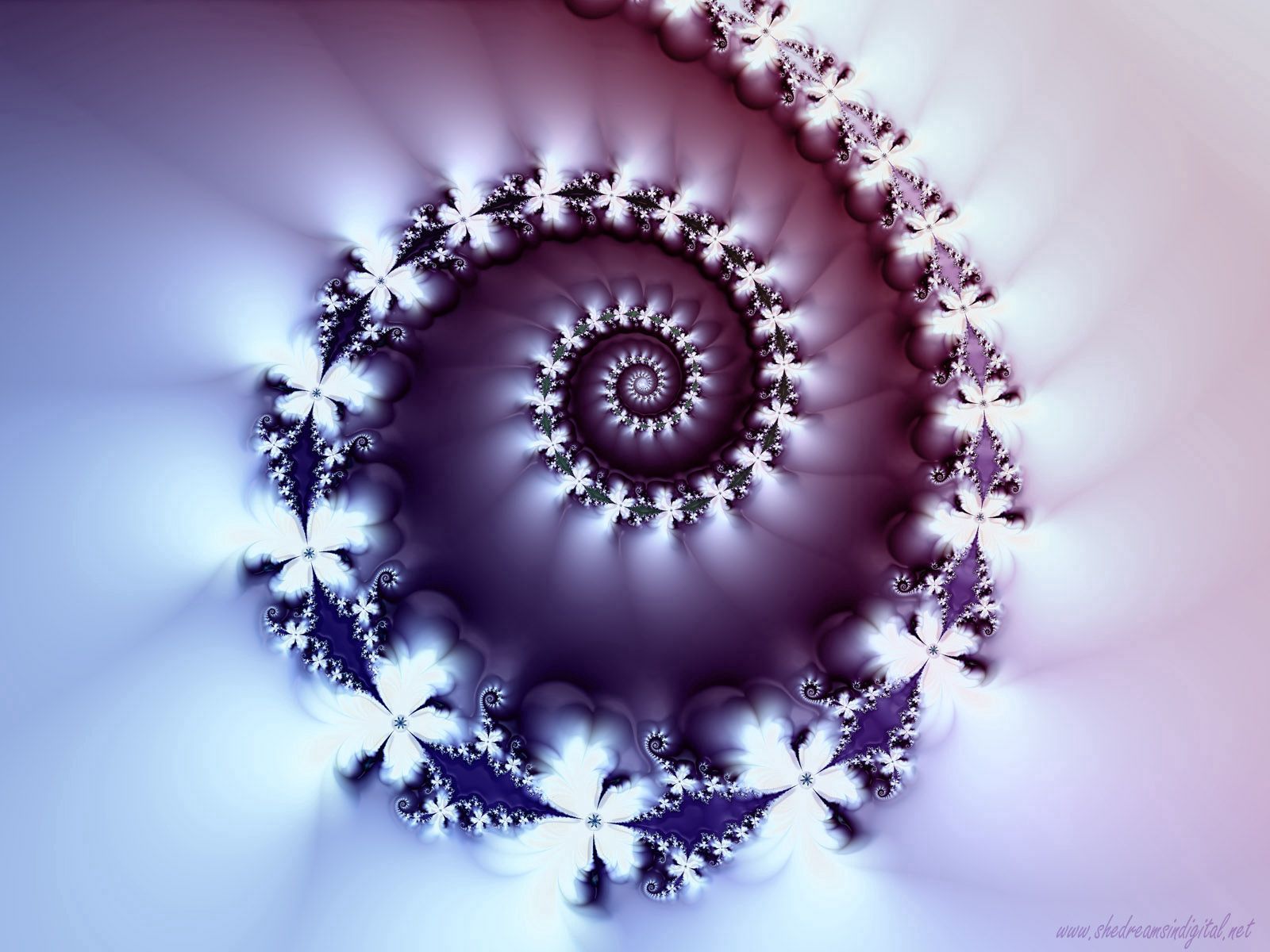 spiral, abstract, lilac, form Full HD
