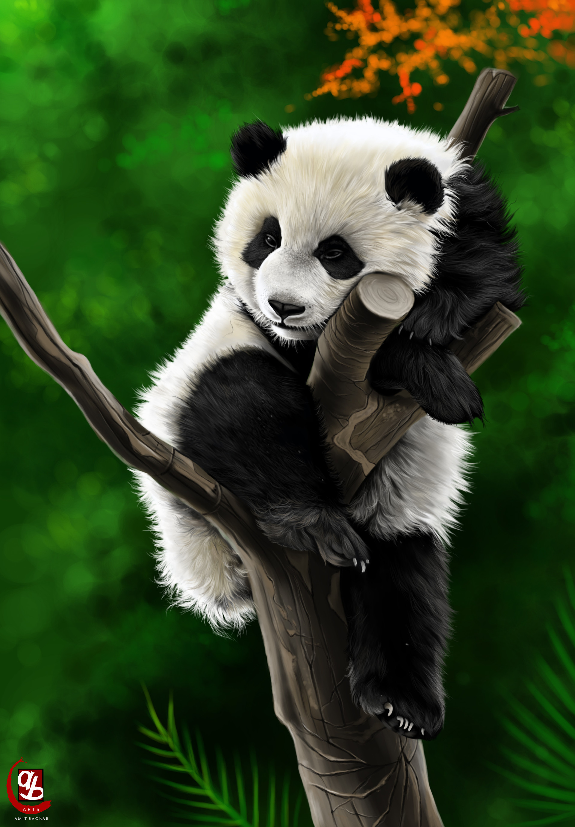 Панда арт