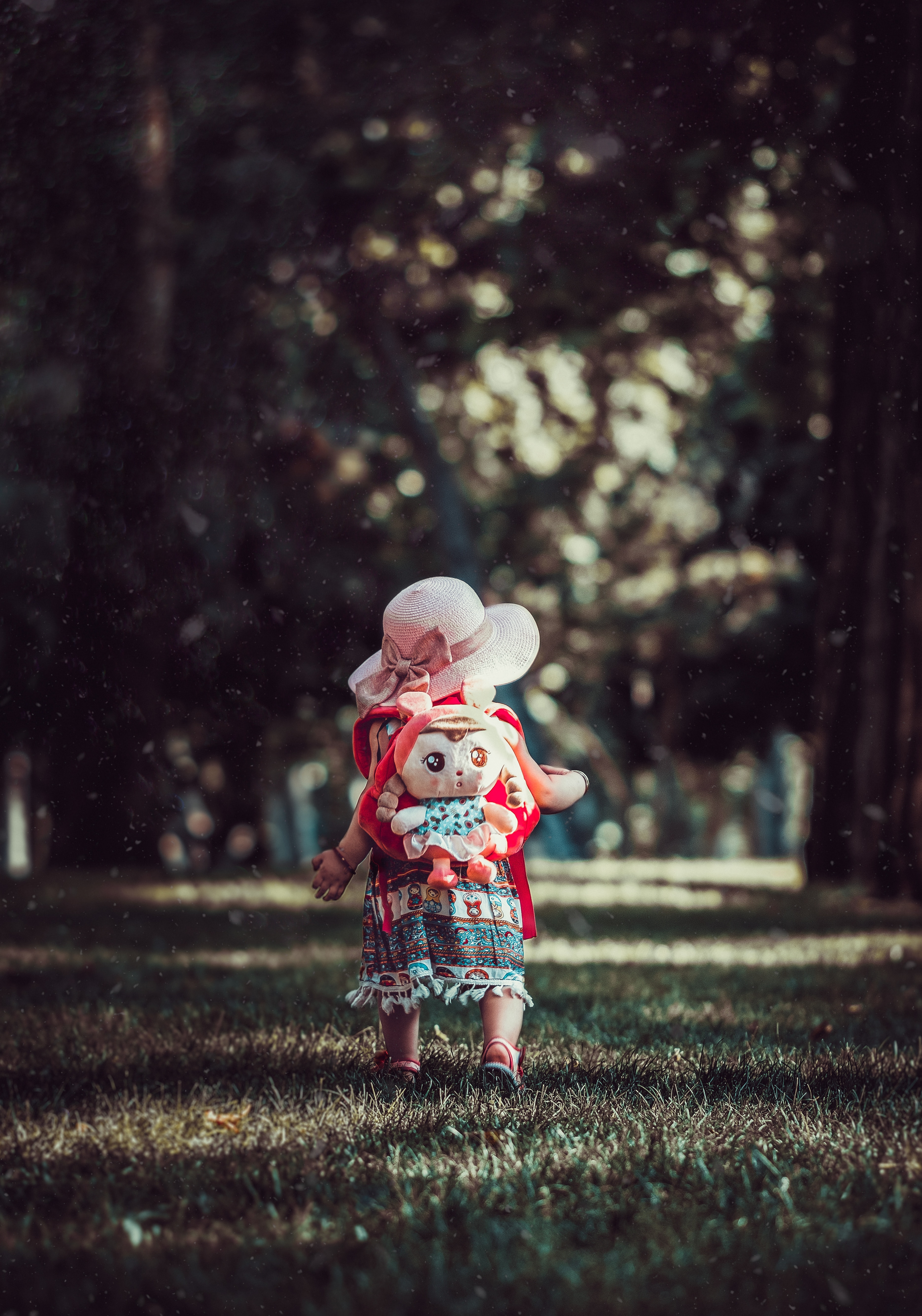 child, toy, miscellanea, miscellaneous, park, stroll, backpack, rucksack