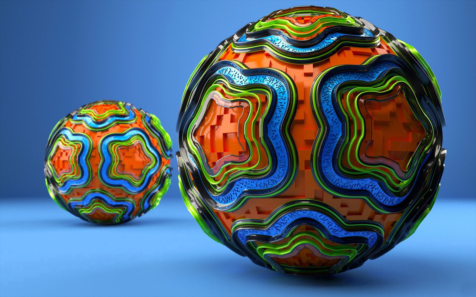 form, 3d, lines, ball, dimensions (edit), dimension wallpaper for mobile