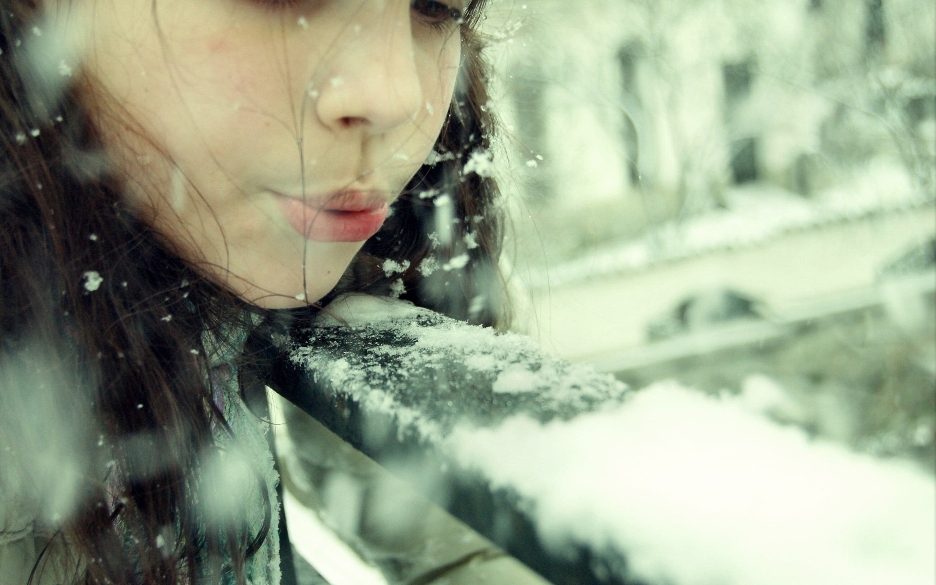 photography, women, cold, cute, season, snow